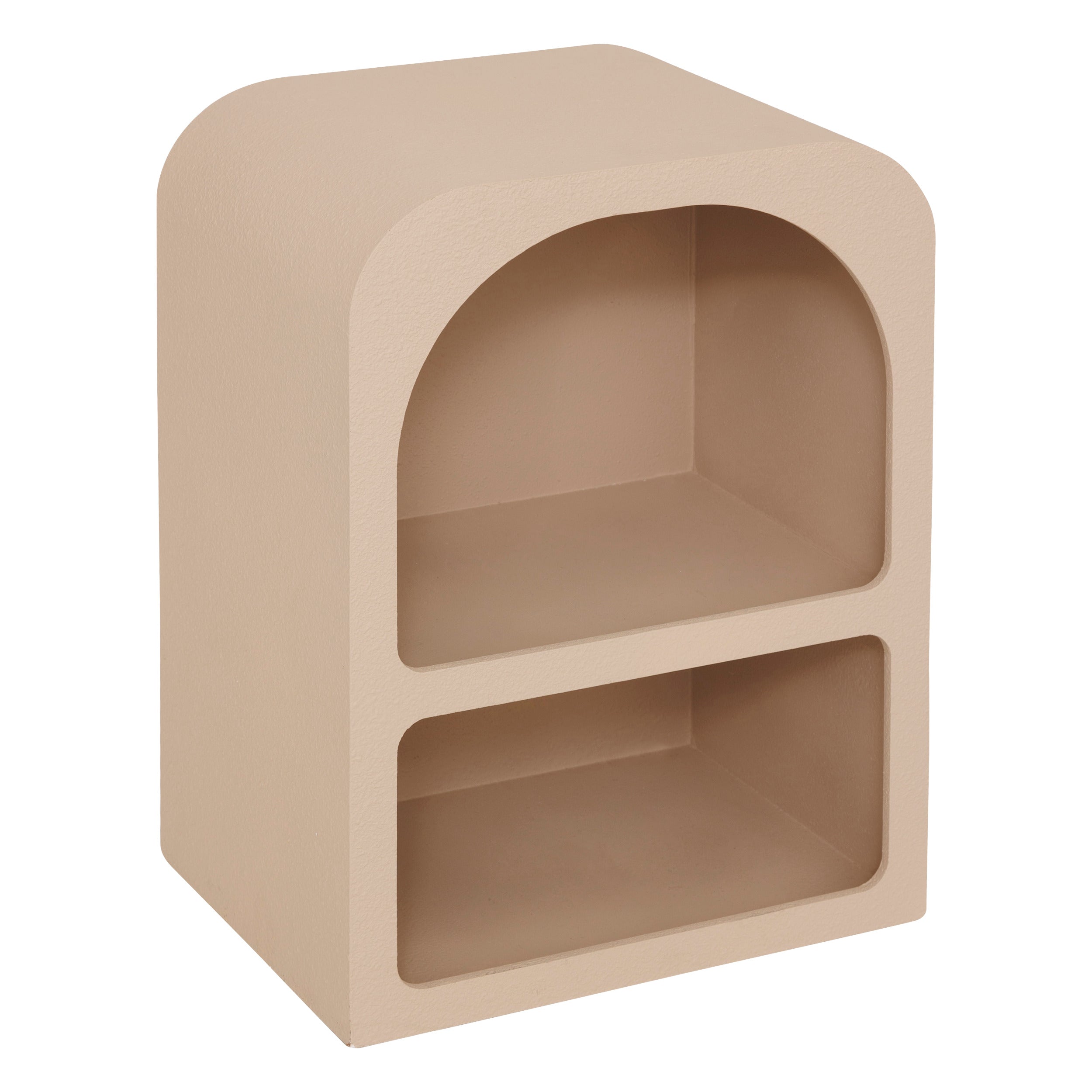 Atmospaa Fanza -Nachttisch 2 Fächer - L40xd30xh55cm - Beige