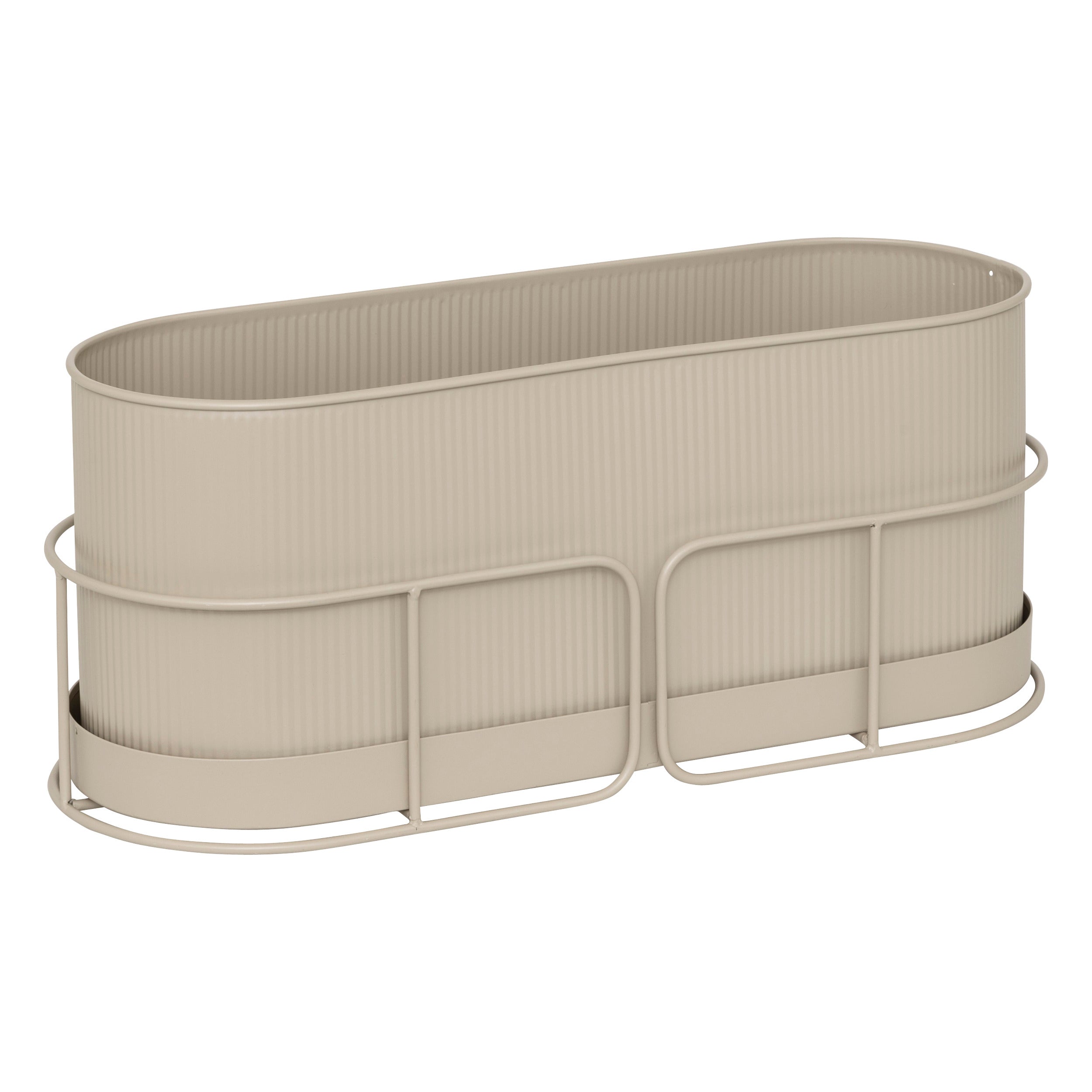 Atmosphera Aze Planter Bloembak - Hangend - 47x18x21cm - Linnenbeige