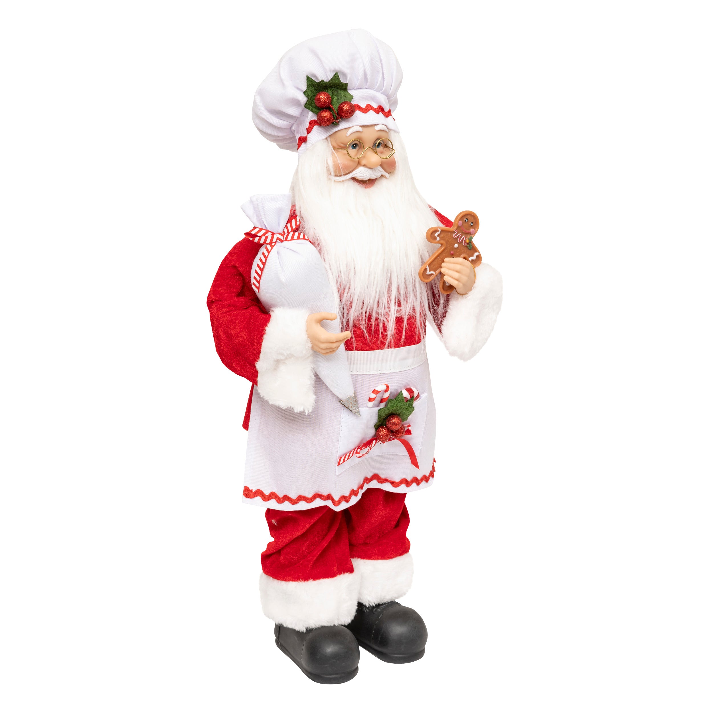 Fééric Lights and Christmas Beeld Bakker Kerstman - 24x10x45cm - Rood