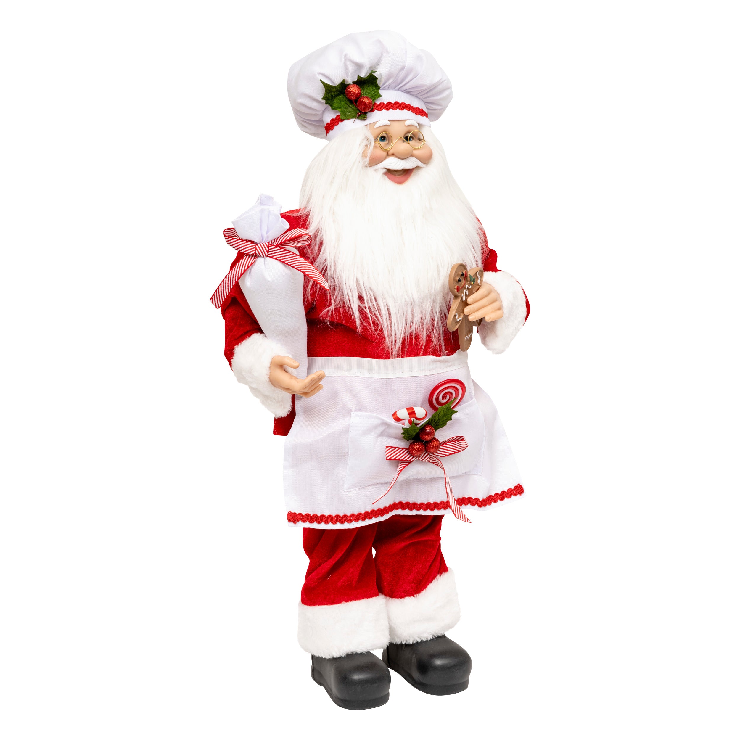 Fééric Lights and Christmas Beeld Bakker Kerstman - 30x10x60cm - Rood