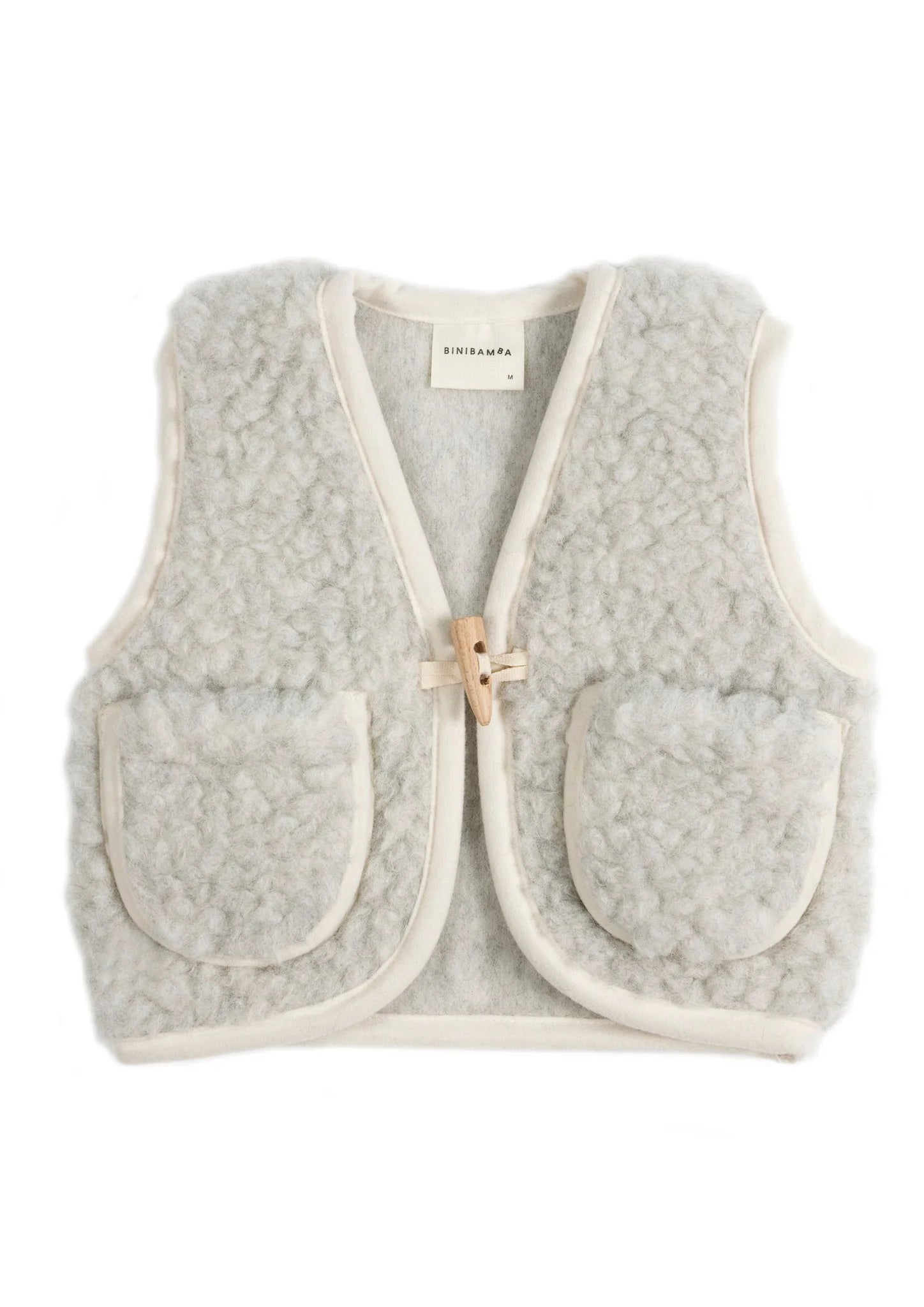 Binibamba Merino Snuggle Vest Cloud- Grijs