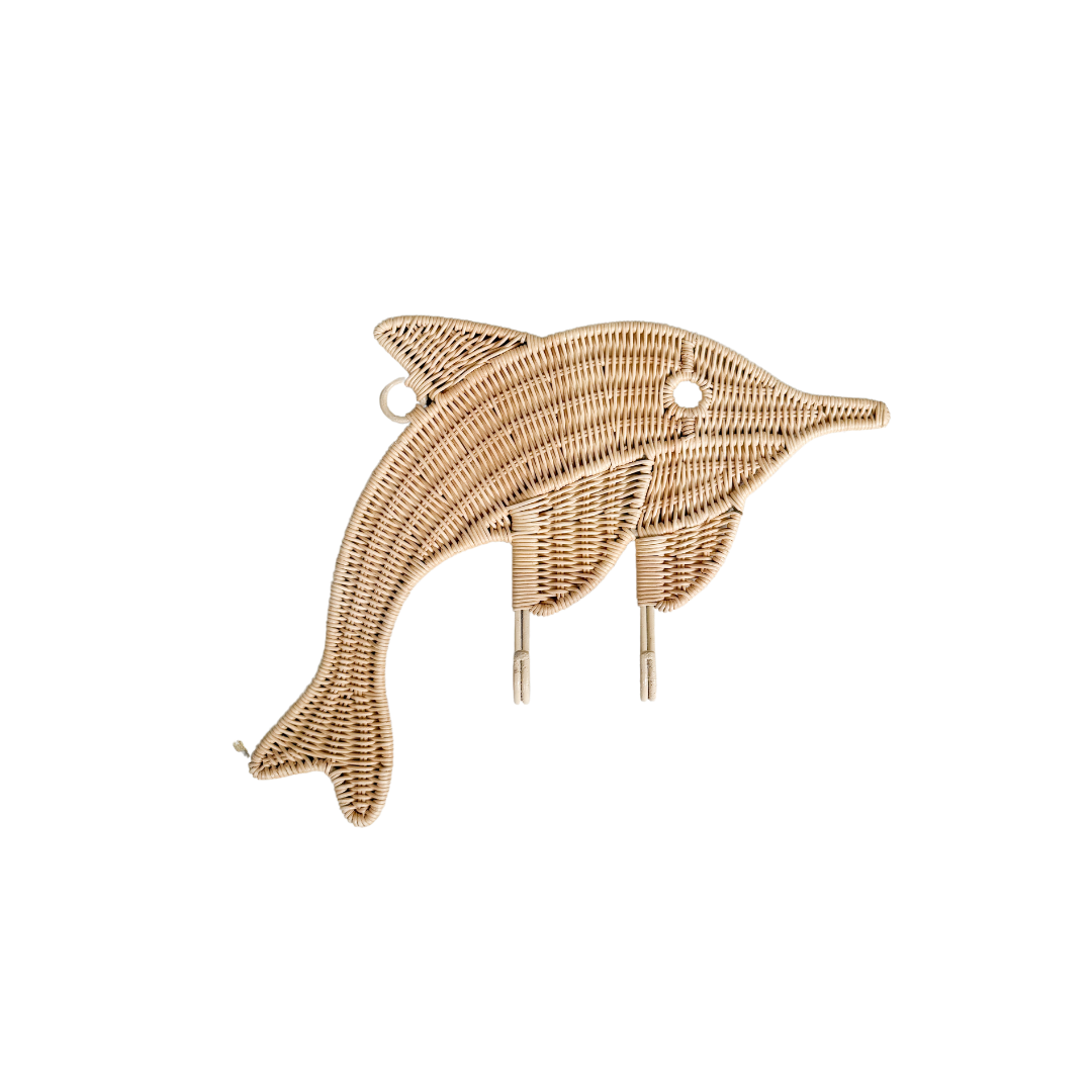 Flip de Dolphin rattan Wandhaak Medium (pre-order)