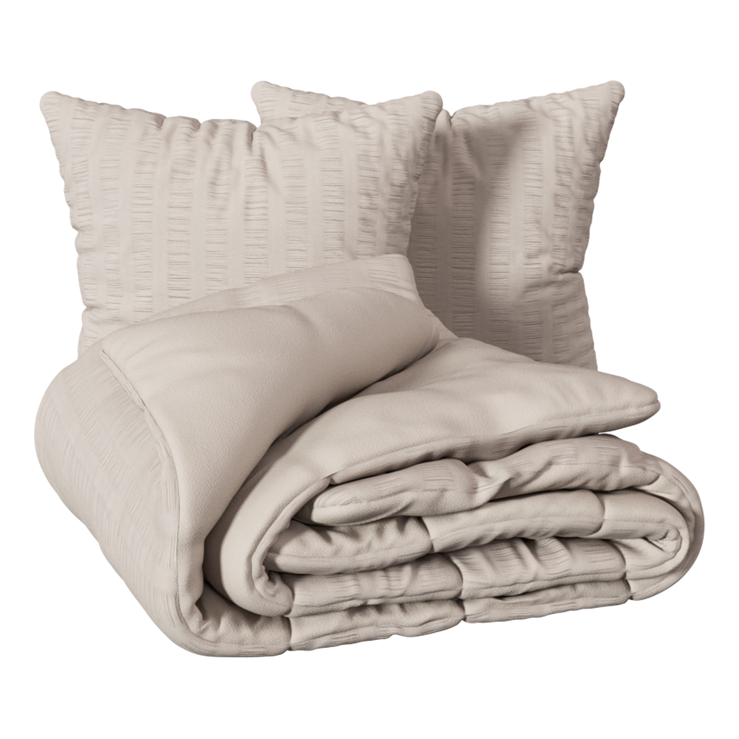 Atmosphera Beddengoed set - Dbo 240x220cm + set kussenslopen - Beige