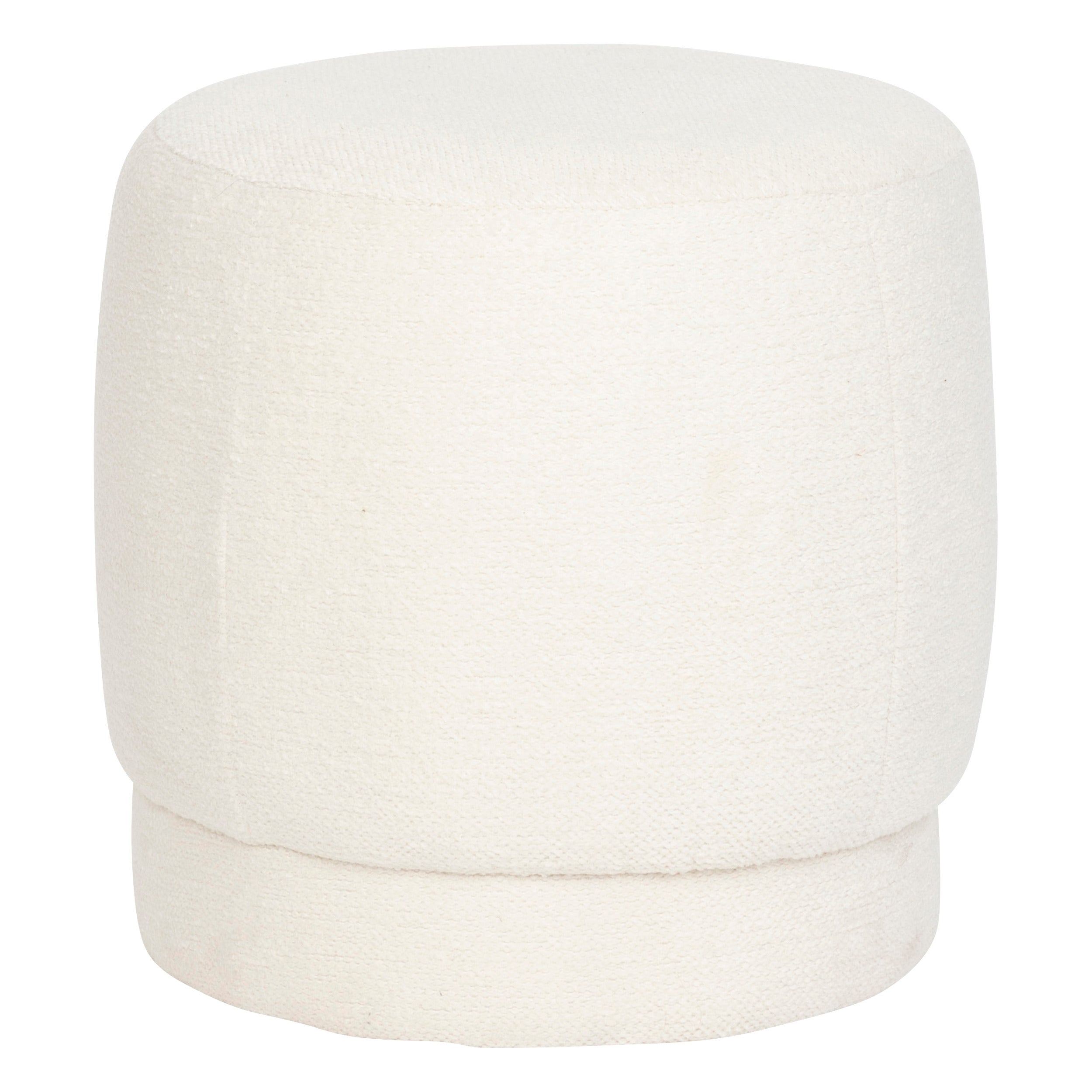 Atmosphera Leandre Pouf velvet gray - H35 cm - Footstool