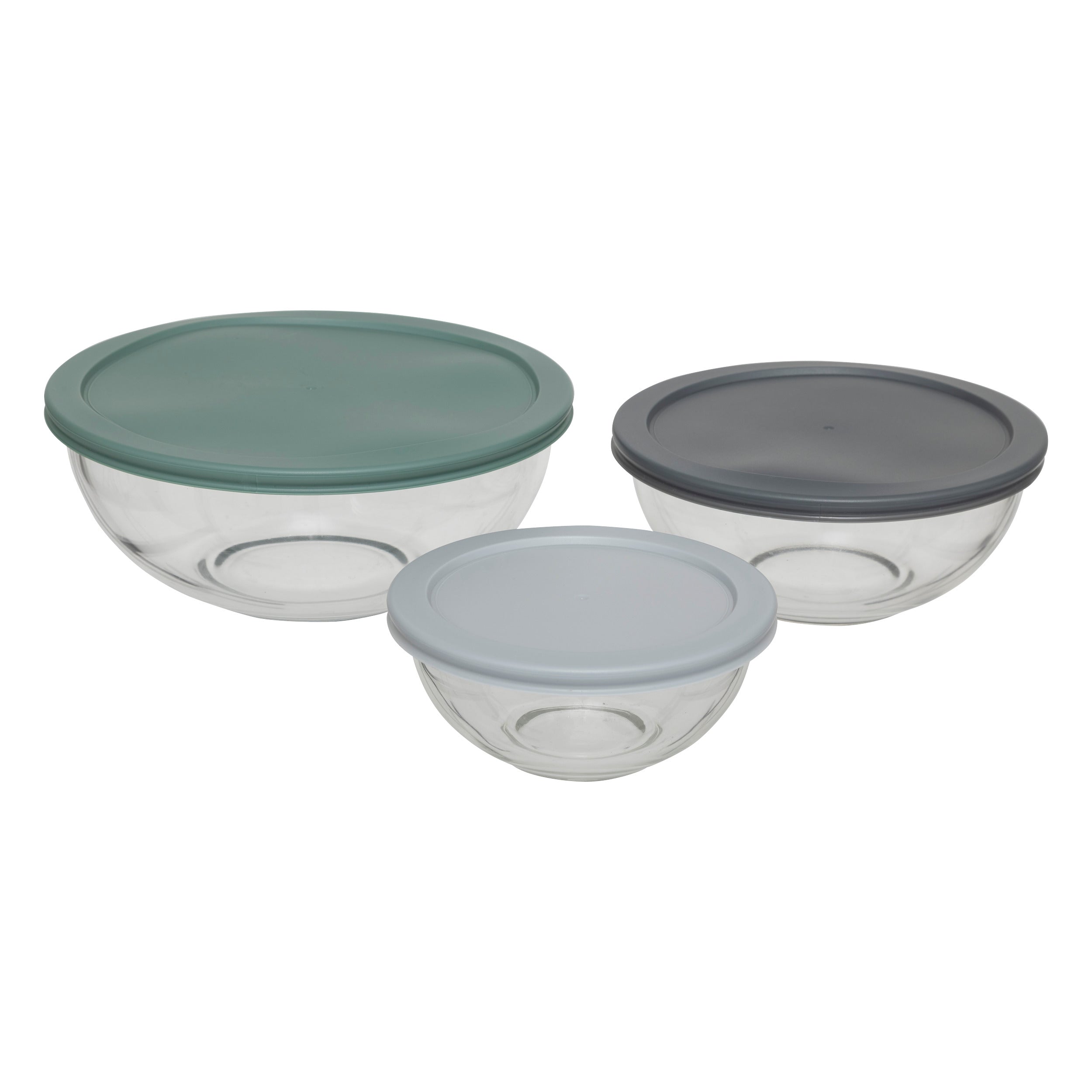 5Five Glass Stock Boxen - Set von 3 Teilen - Ø23xh9cm - Multi