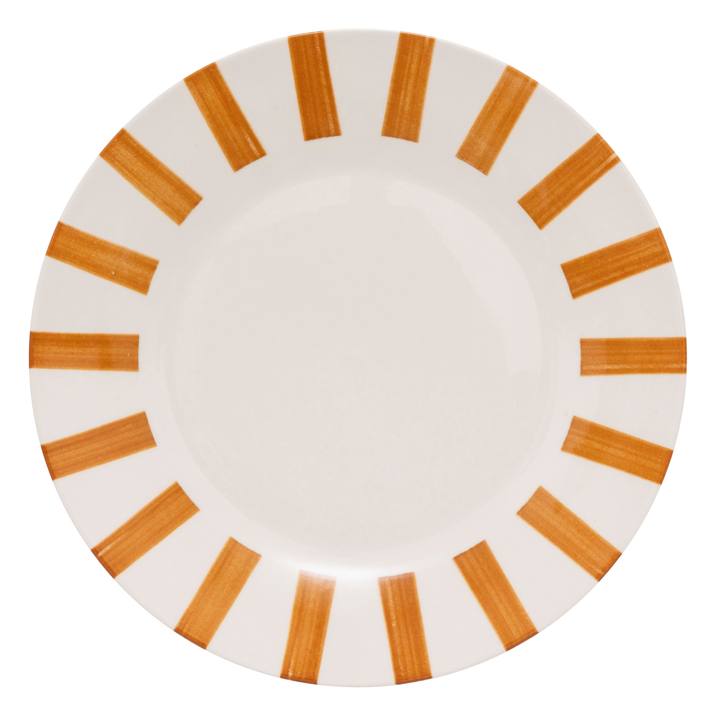 Secret de Gourmet Chéri Plat bord Ø27cm - Set van 6 stuks - Wit/Oker