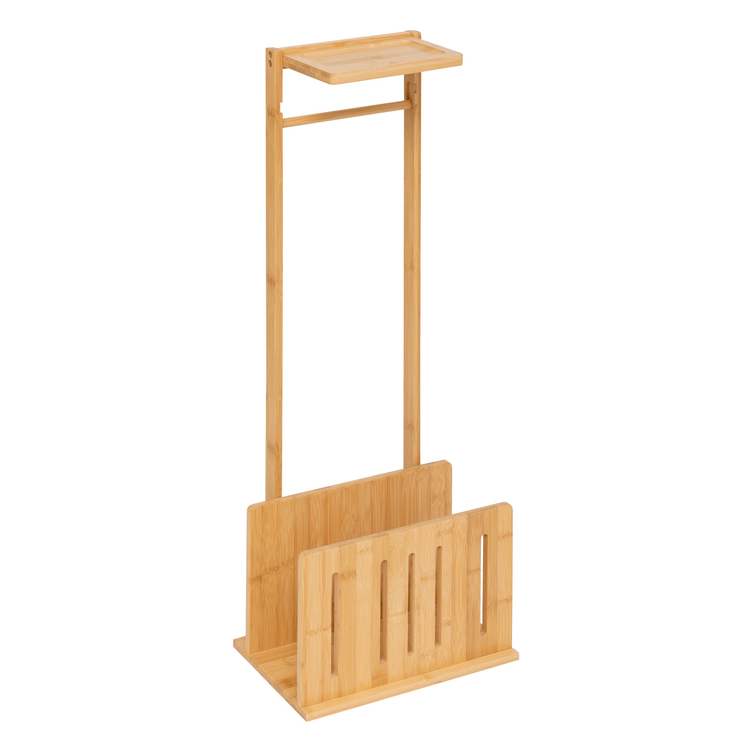 5Five Bamboe Toiletpapierhouder met reservehouder tot 6 rollen - 31x21x82cm - Beige