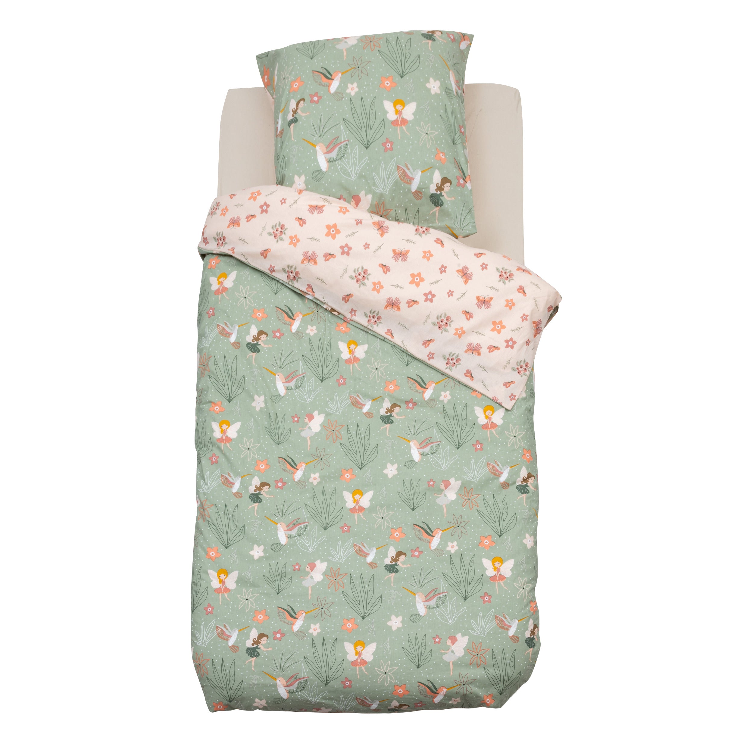 Atmosphera Kids Parure de couette et 1 taie d'oreiller 140x200cm/65x65cm - Sirène