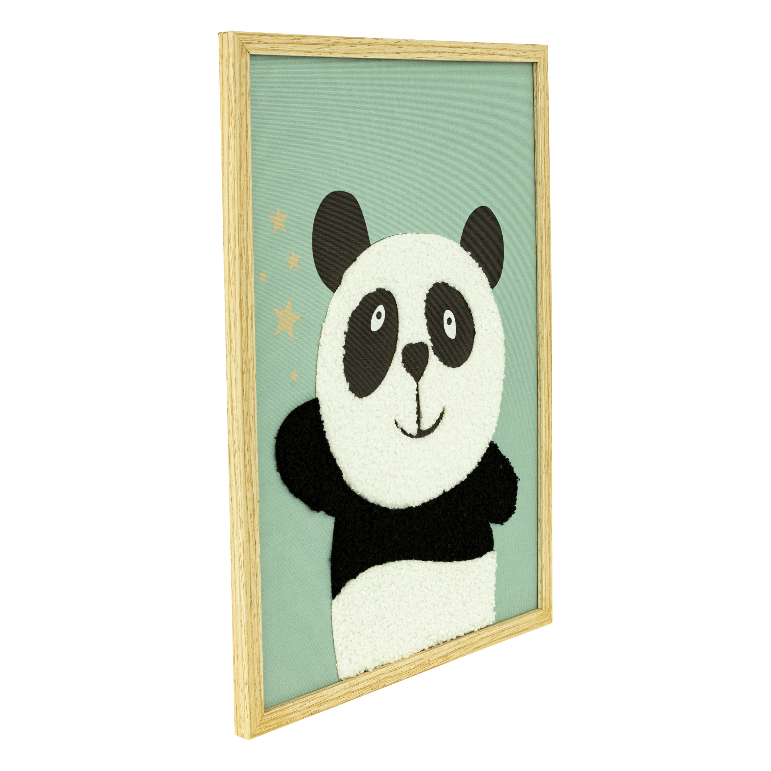 Atmosphera Kids Wanddecoratie Panda met print - 40x30cm - Multi