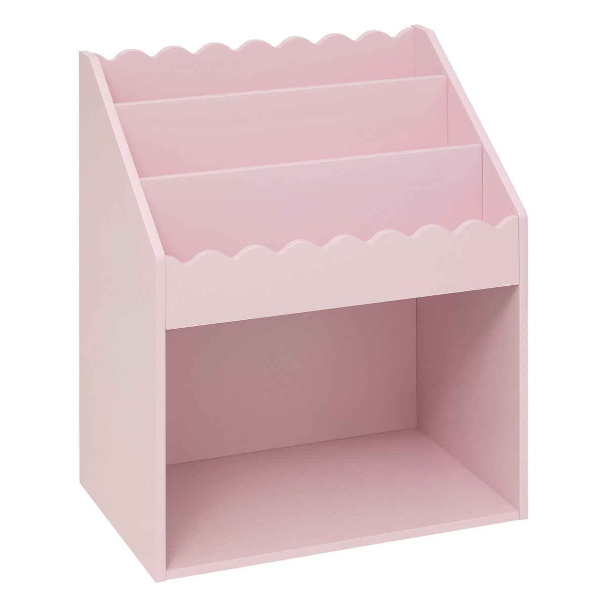 Atmosphera Kids Boekenkast verticale vakken met opbergvak - 48x32xH60cm - Lichtroze