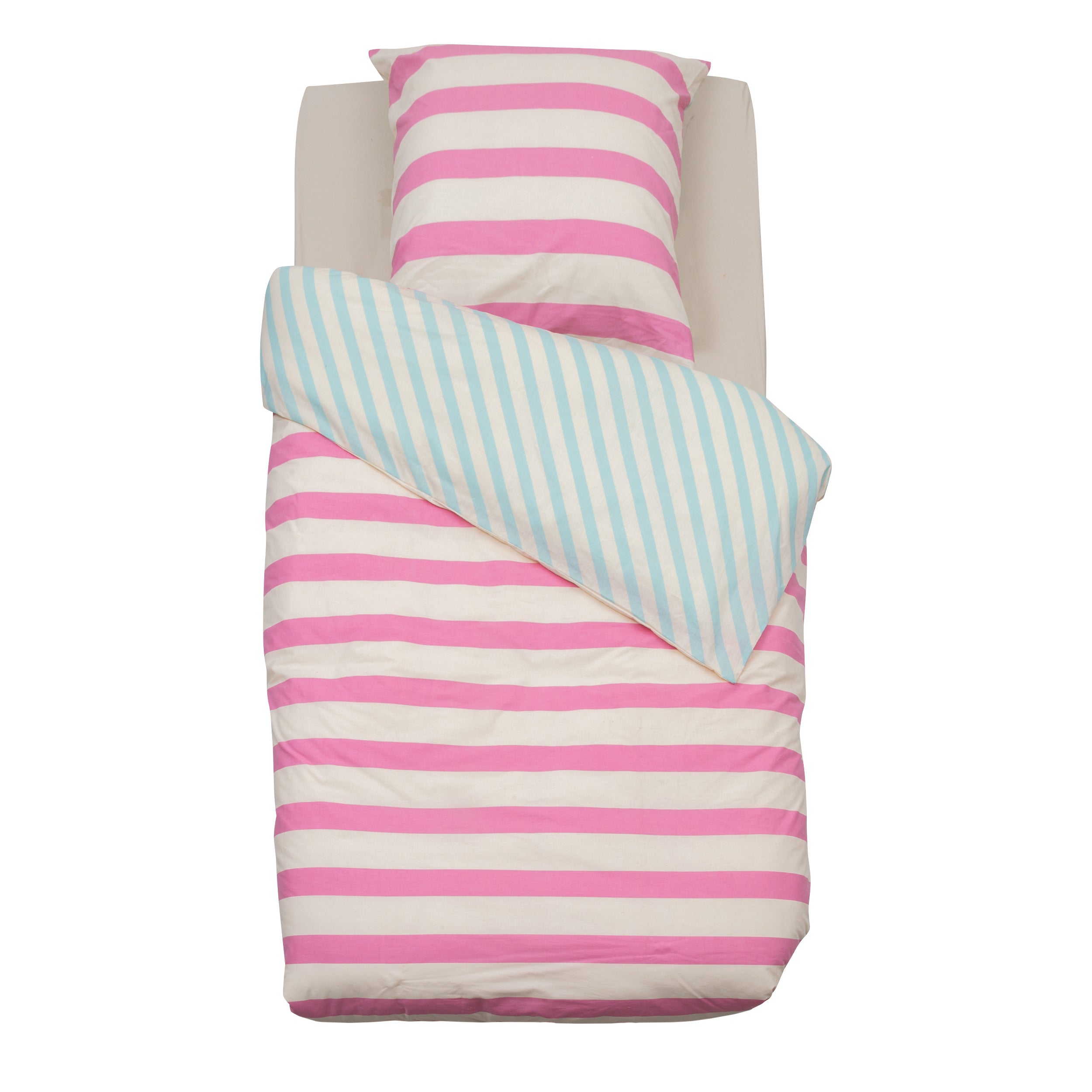 Atmosphera Kids Parure de couette et 1 taie d'oreiller 140x200cm/65x65cm - Sirène