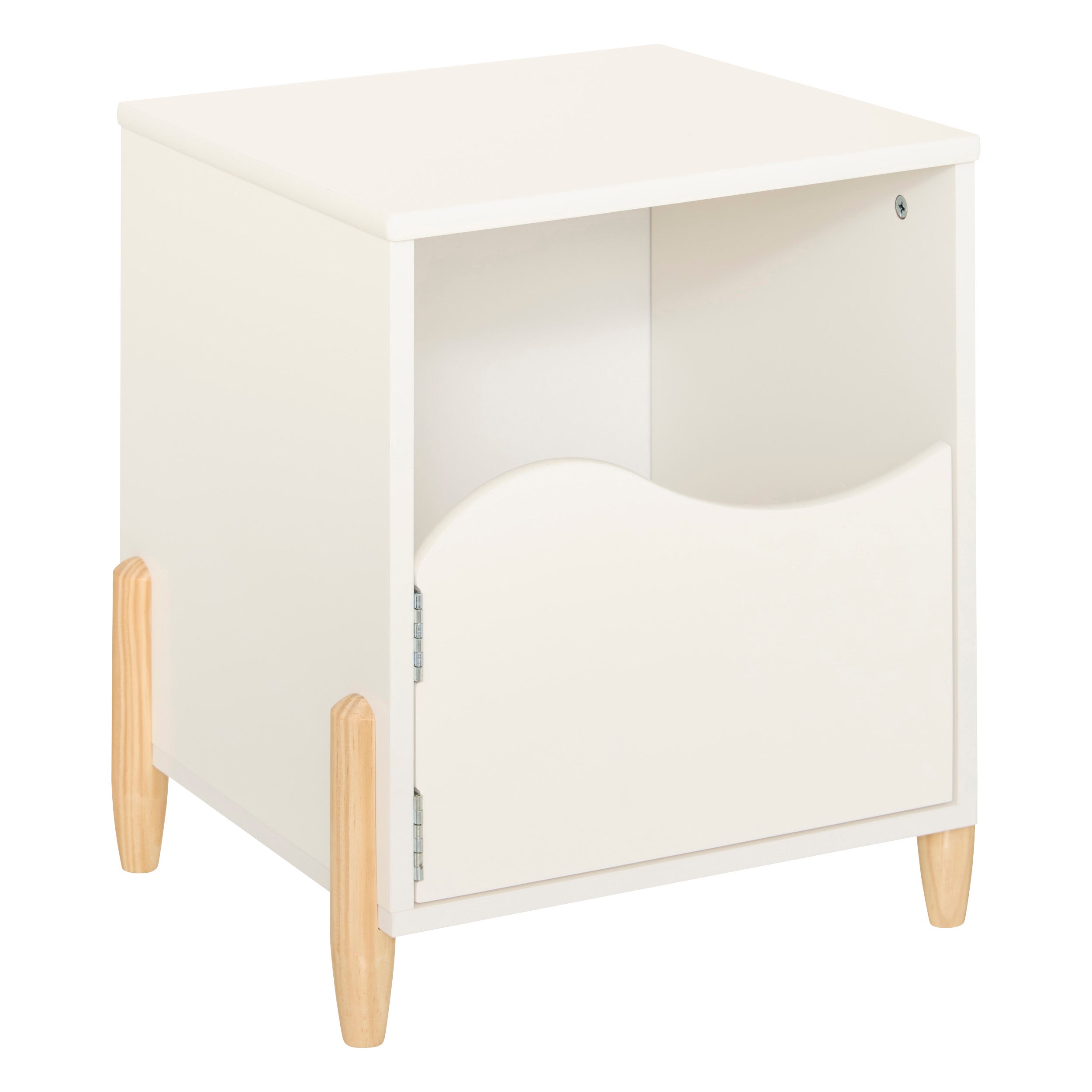 Atmospaa Fanza -Nachttisch 2 Fächer - L40xd30xh55cm - Beige