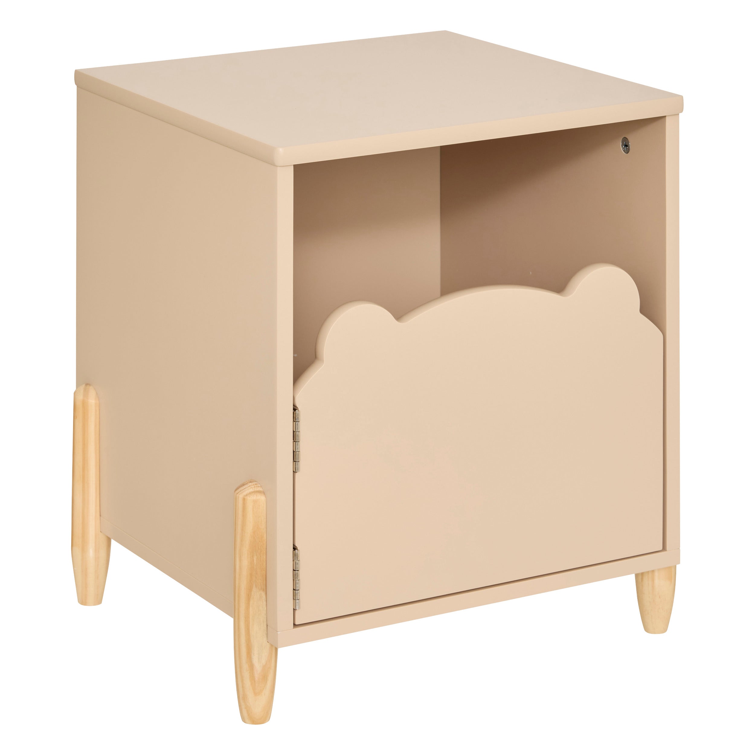 Atmospaa Fanza -Nachttisch 2 Fächer - L40xd30xh55cm - Beige
