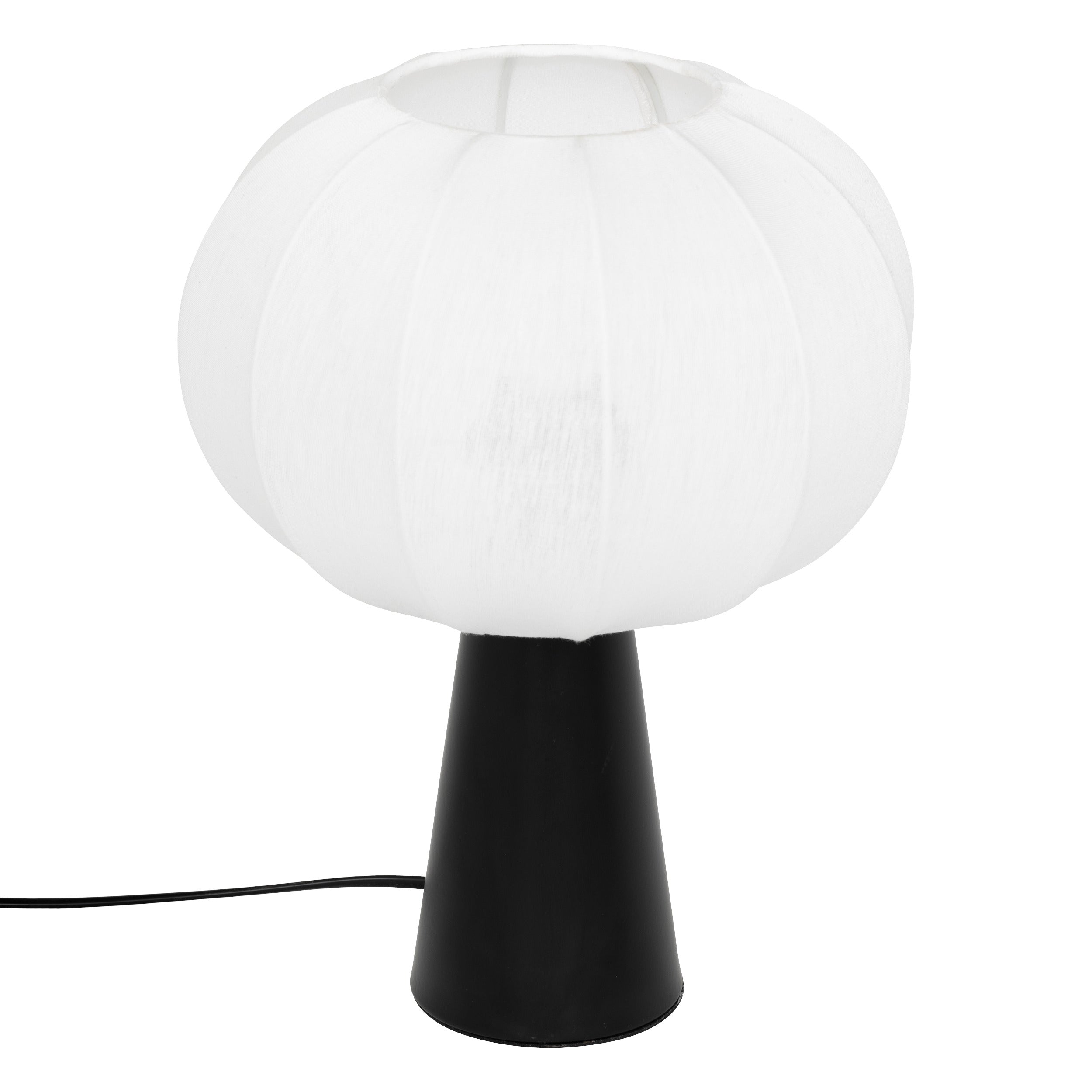 Atmosphera Tobie Tafellamp - Ø25xH33cm - Zwart/Wit
