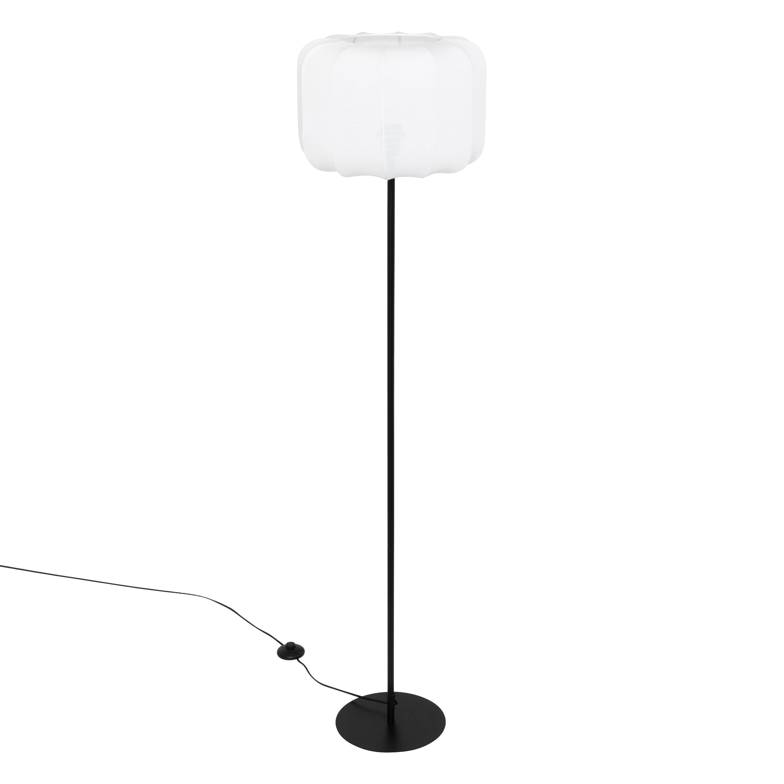 Lampadaire atmosphère alara 110x60xh177cm - bouton-poussoir - noir