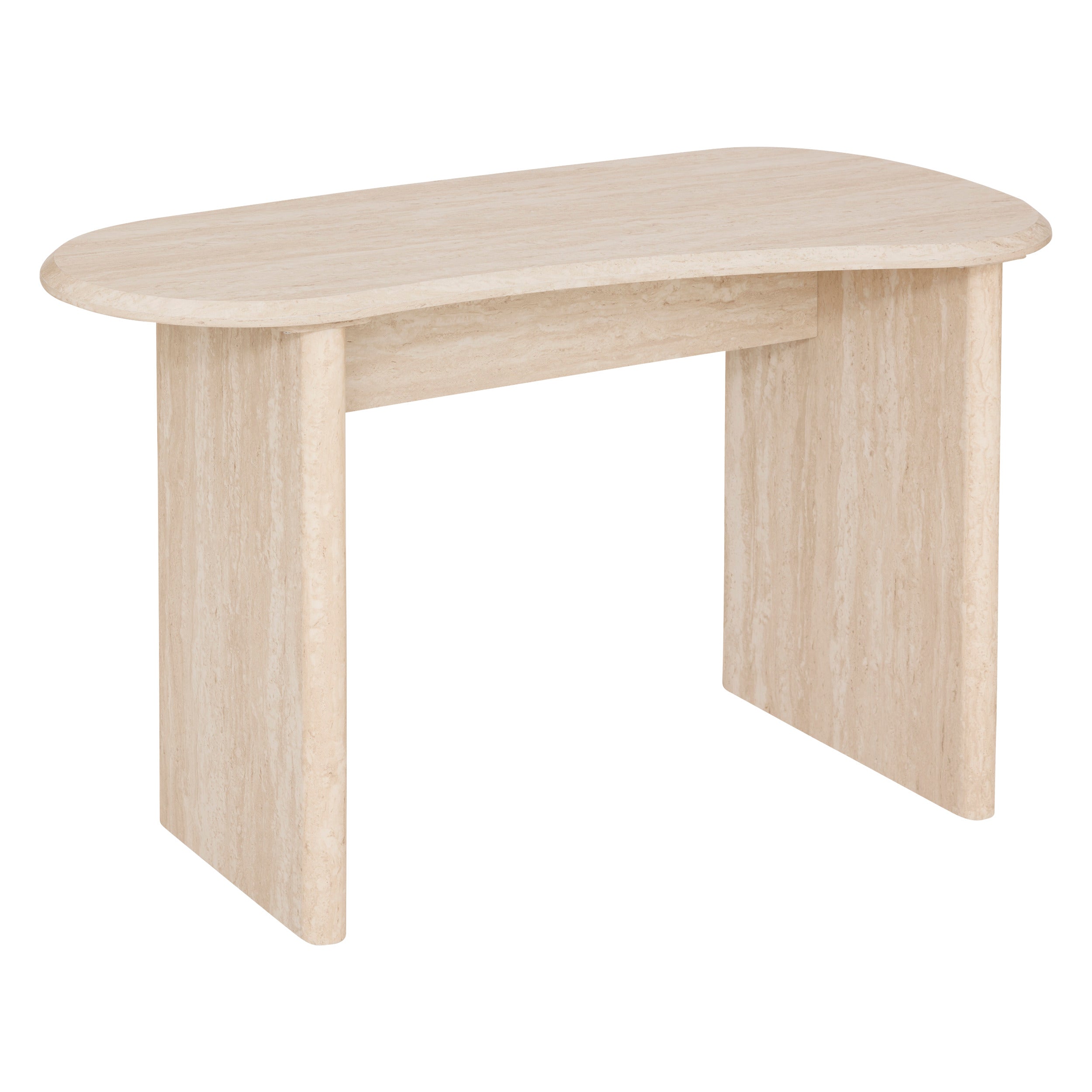 BEAU Table console 3L Adeva bouleau/rotin - L110xP40xH80cm - Beige