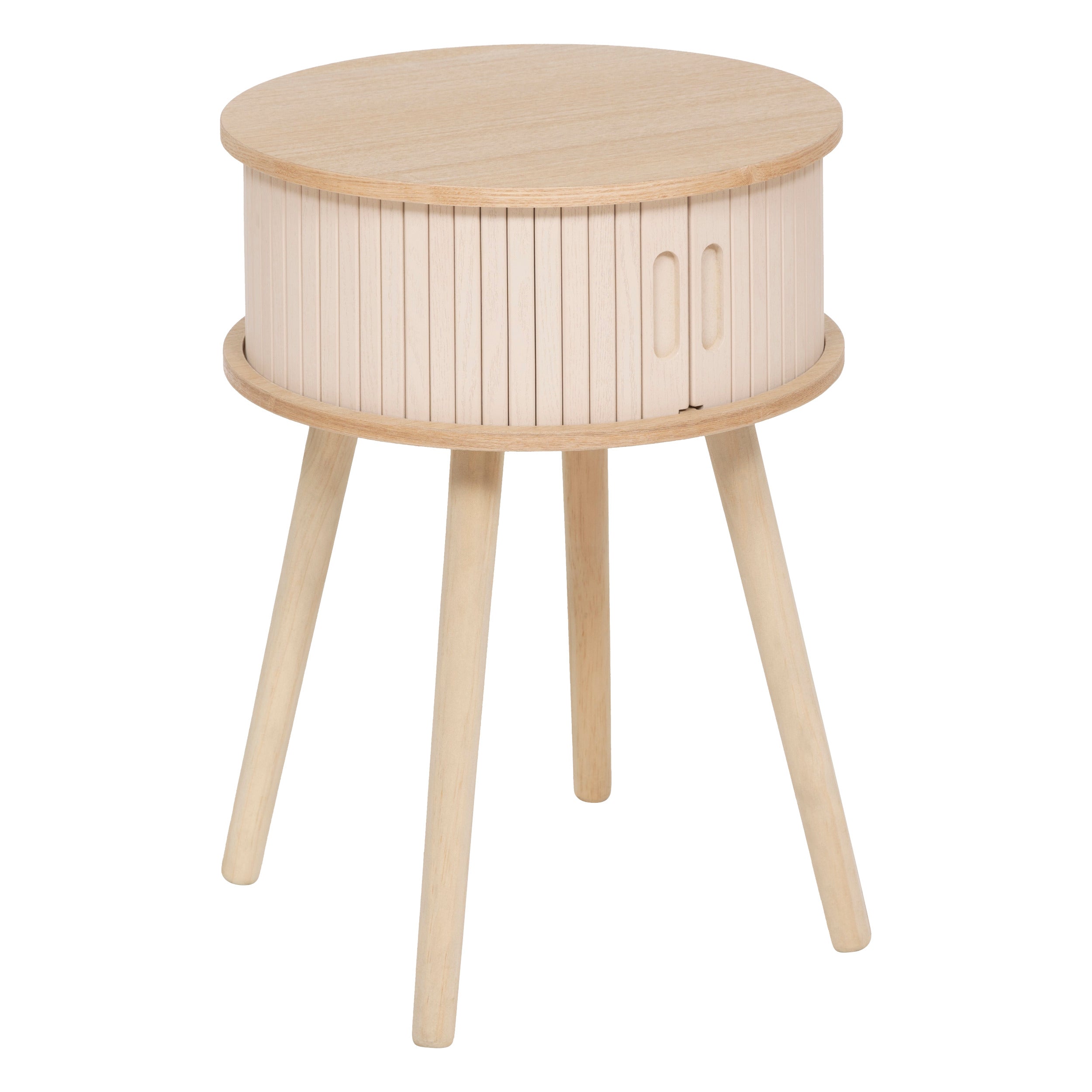 Atmosphera Nysos Nachtkastje met 2 deuren - Ø40xH54cm - Beige