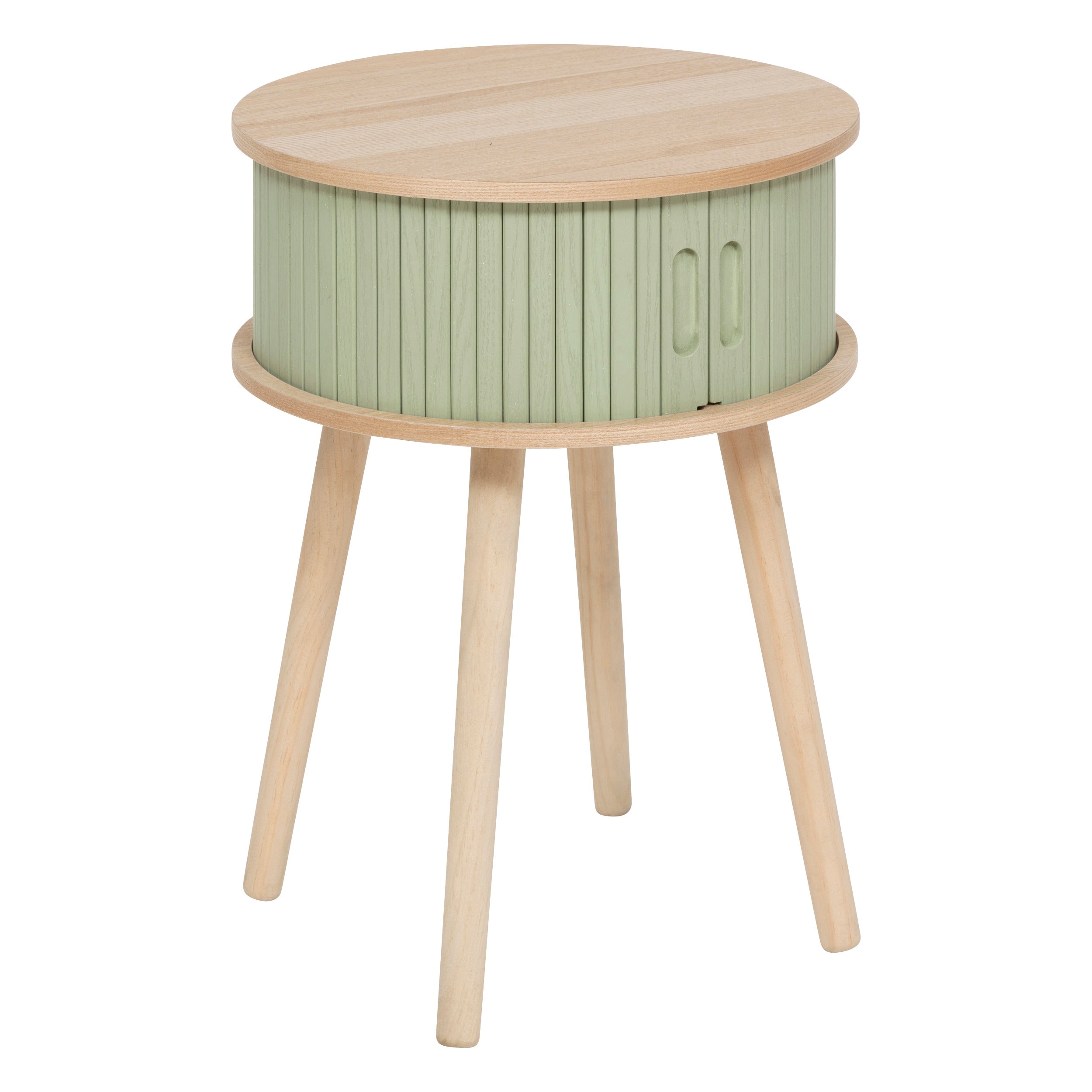 Atmosphera Nysos Nachtkastje met 2 deuren - Ø40xH54cm - Patinagroen