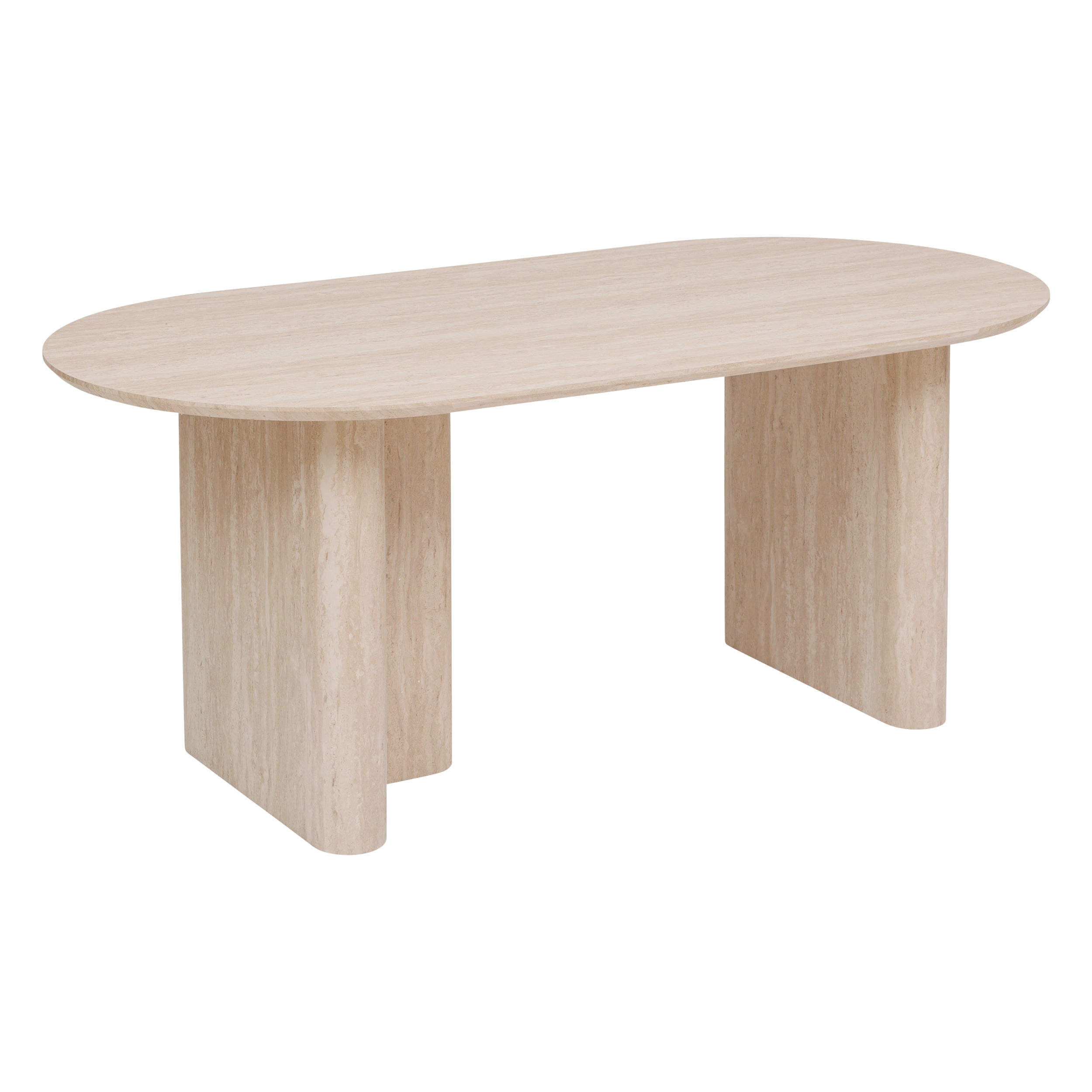 Atmosphera Anaya Eettafel Travertijn - 180x90x76cm - Beige