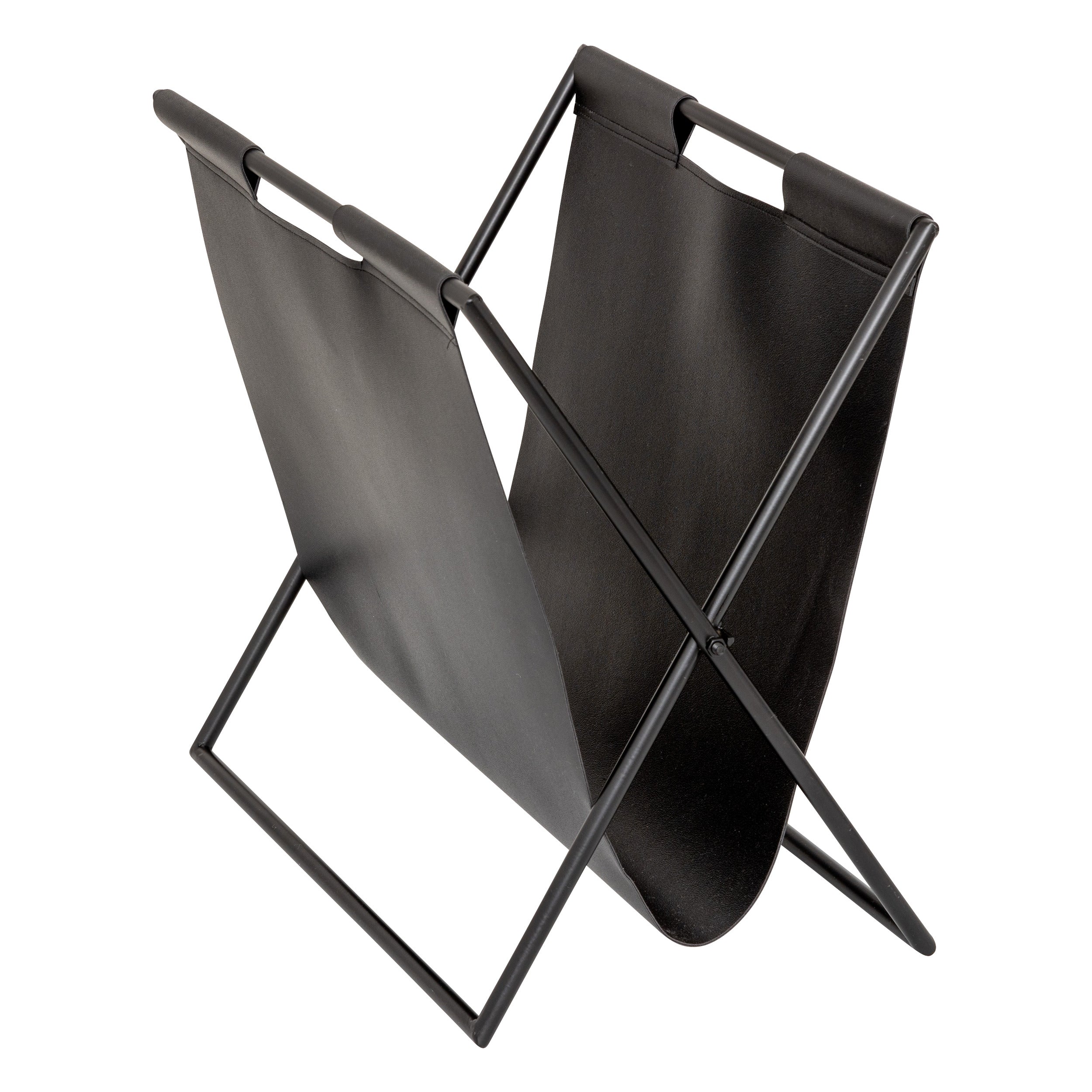 Atmosphera Twisted Lime Tijdschriftenrek/Magazinehouder - 37x22x35cm - Zwart