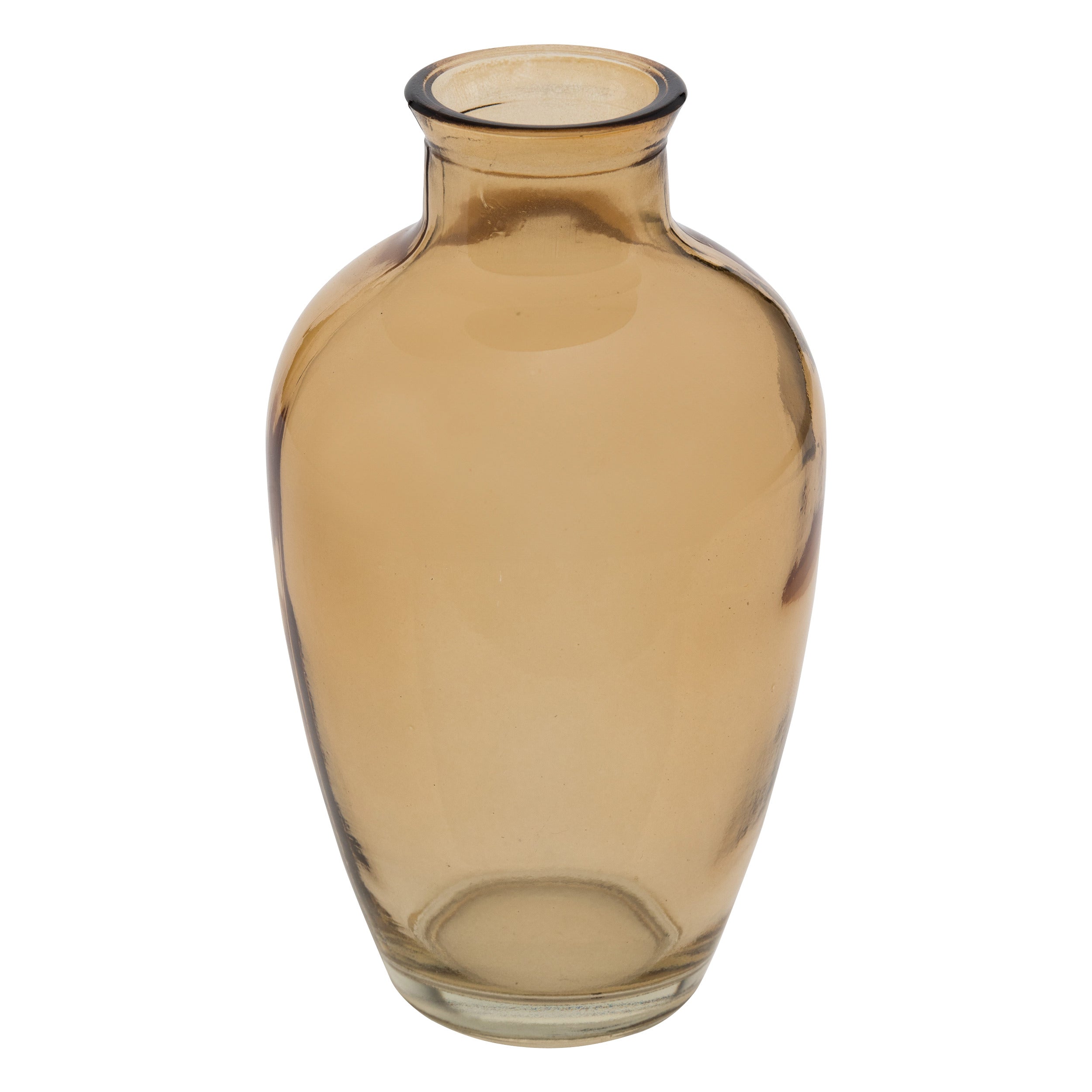 Atmosphera Glazen Scot Vaas - 9x6x11cm - Bruin