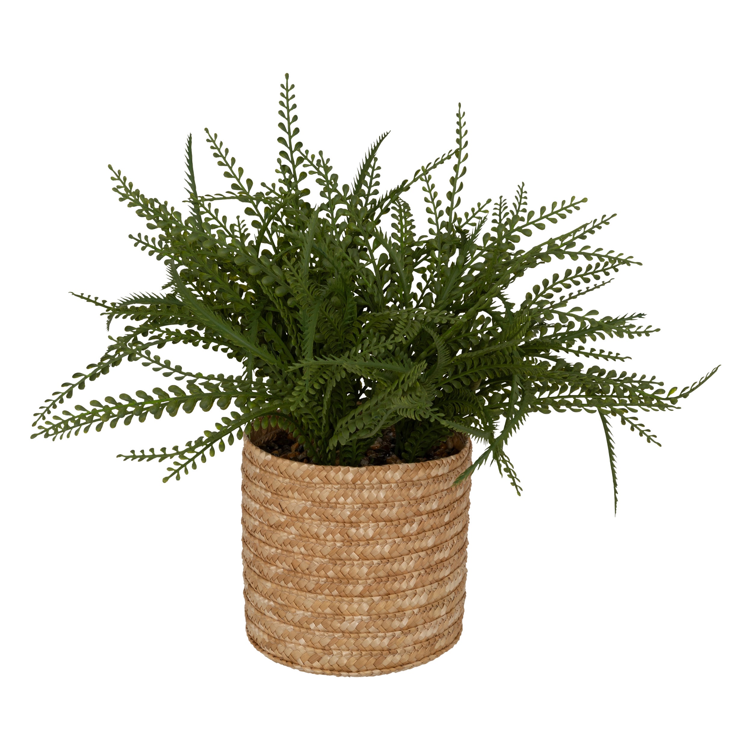 Atmosphera artificial plant hanging plant with pot - 16x16x31cm - black/green