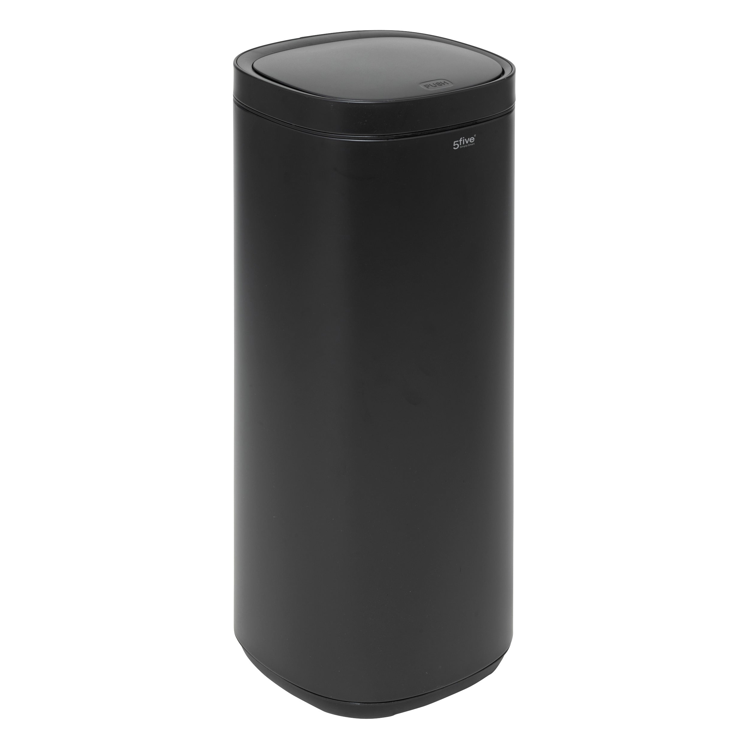 5Five Drukknop Afvalemmer - Soft close - 50L - Zwart