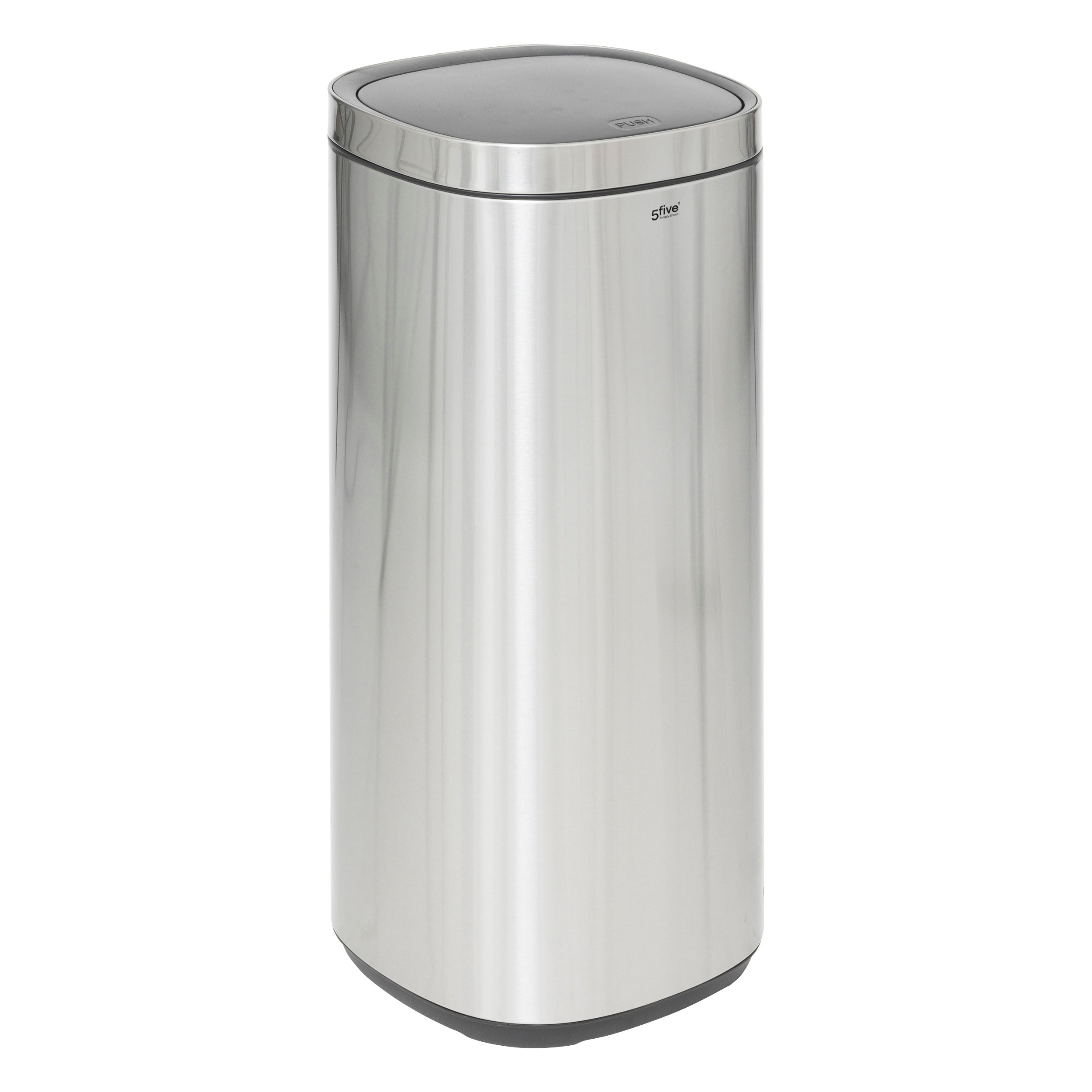 5Five Drukknop Afvalemmer - Soft close - 50L - Grijs