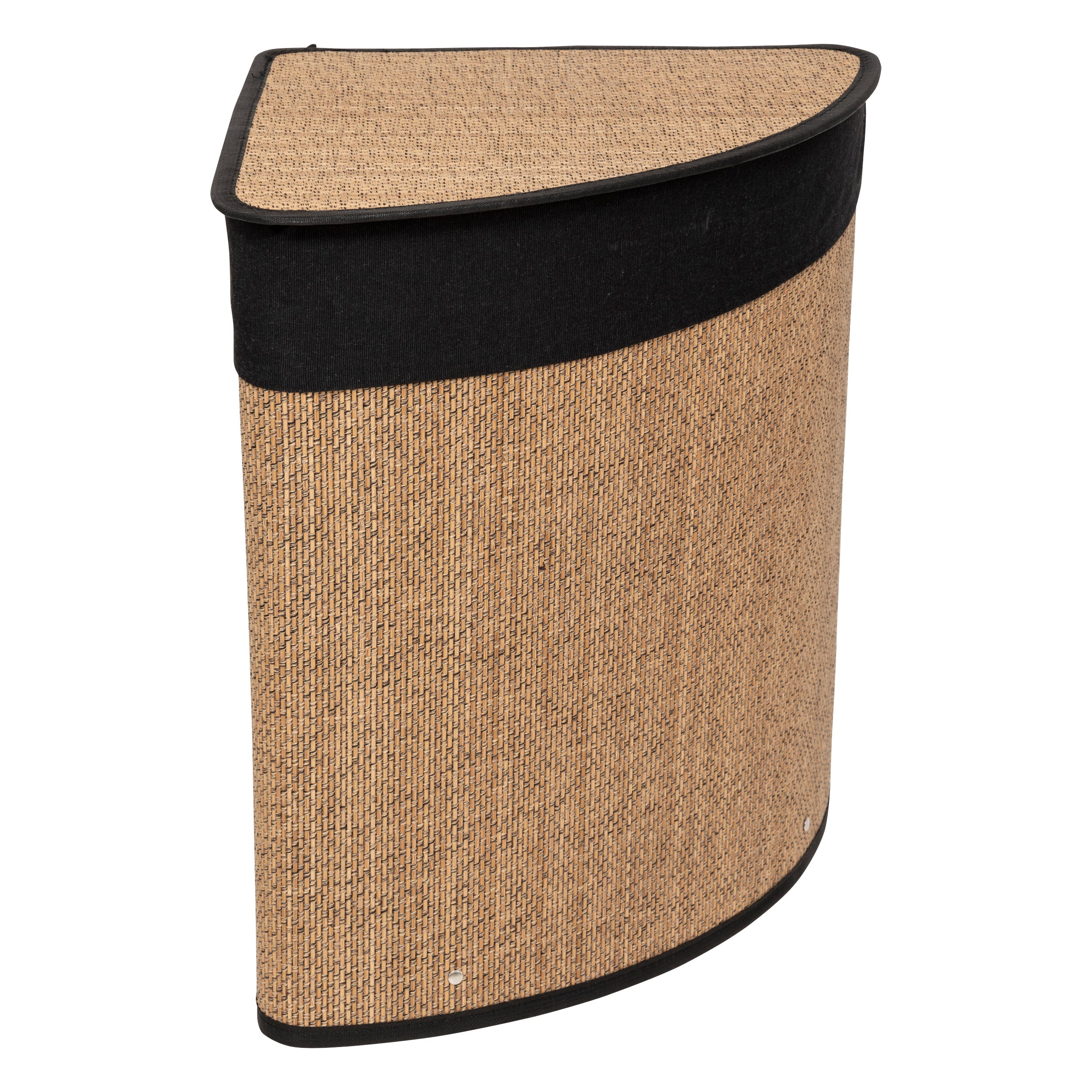 5Five Hoekwasmand bamboe - 48L - 50x37x50cm - Bruin