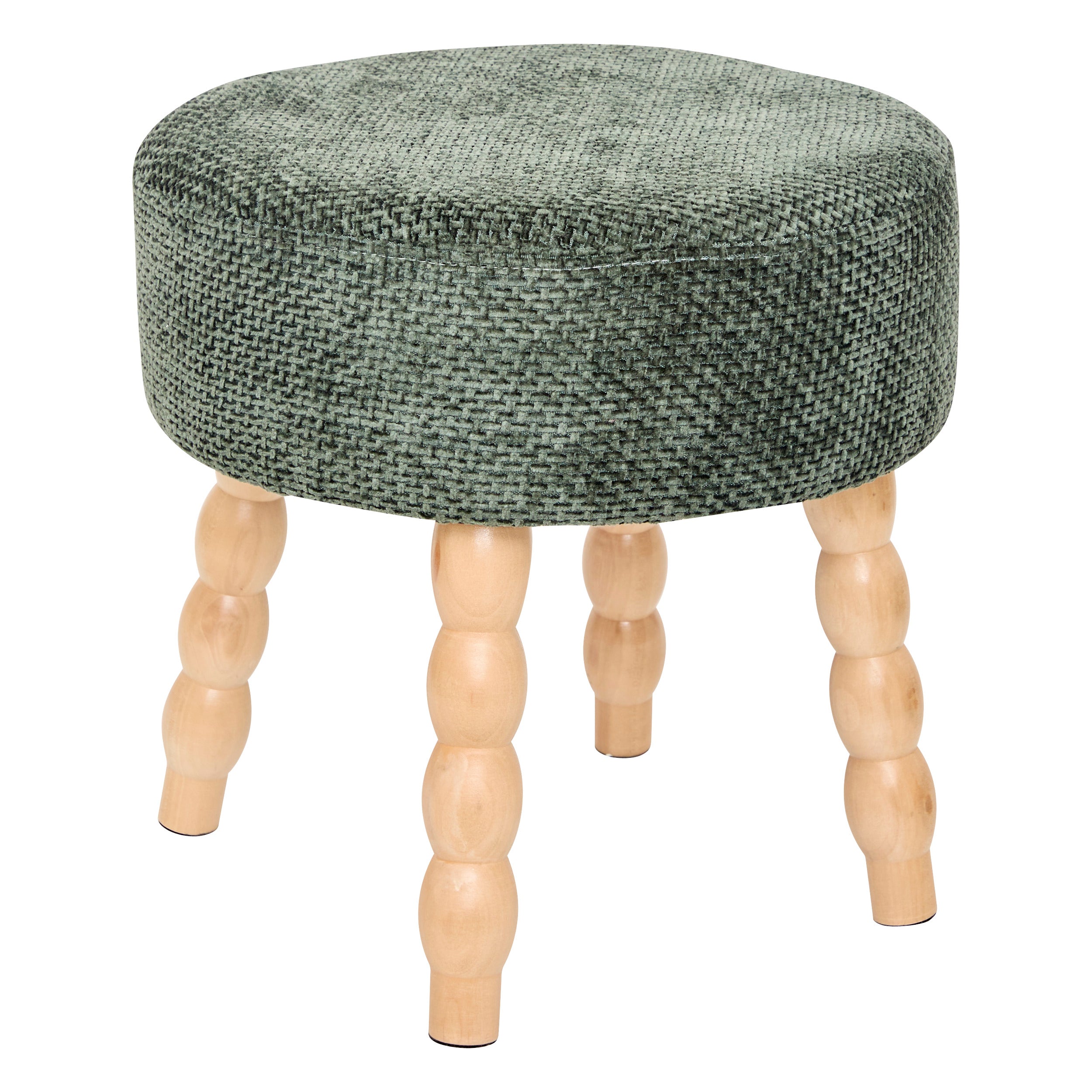 Atmosphera Sevi Pouf - Bouclé - White