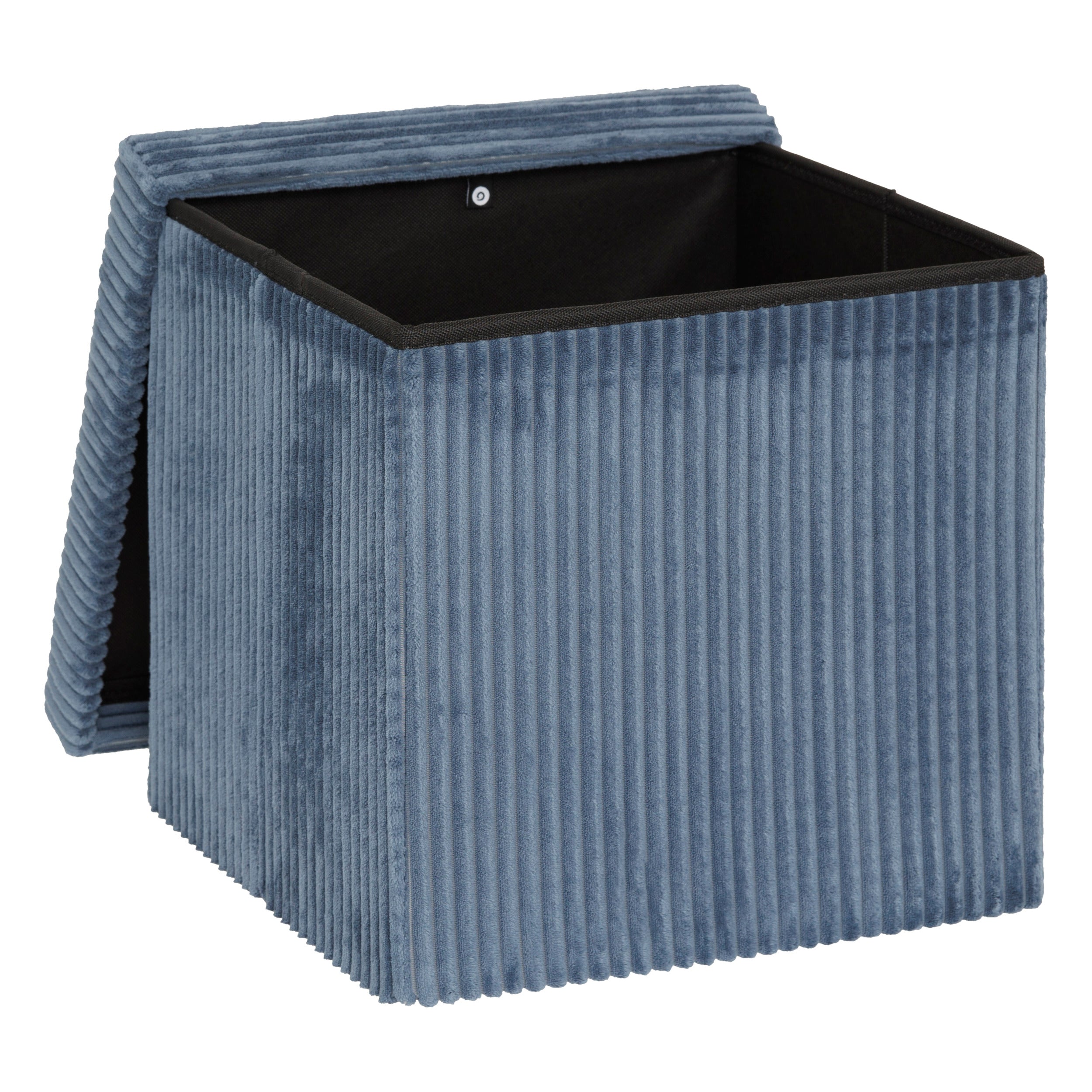 Atmospaa Poef Velvet - 76x38x38cm - faltbar - Inkblauw