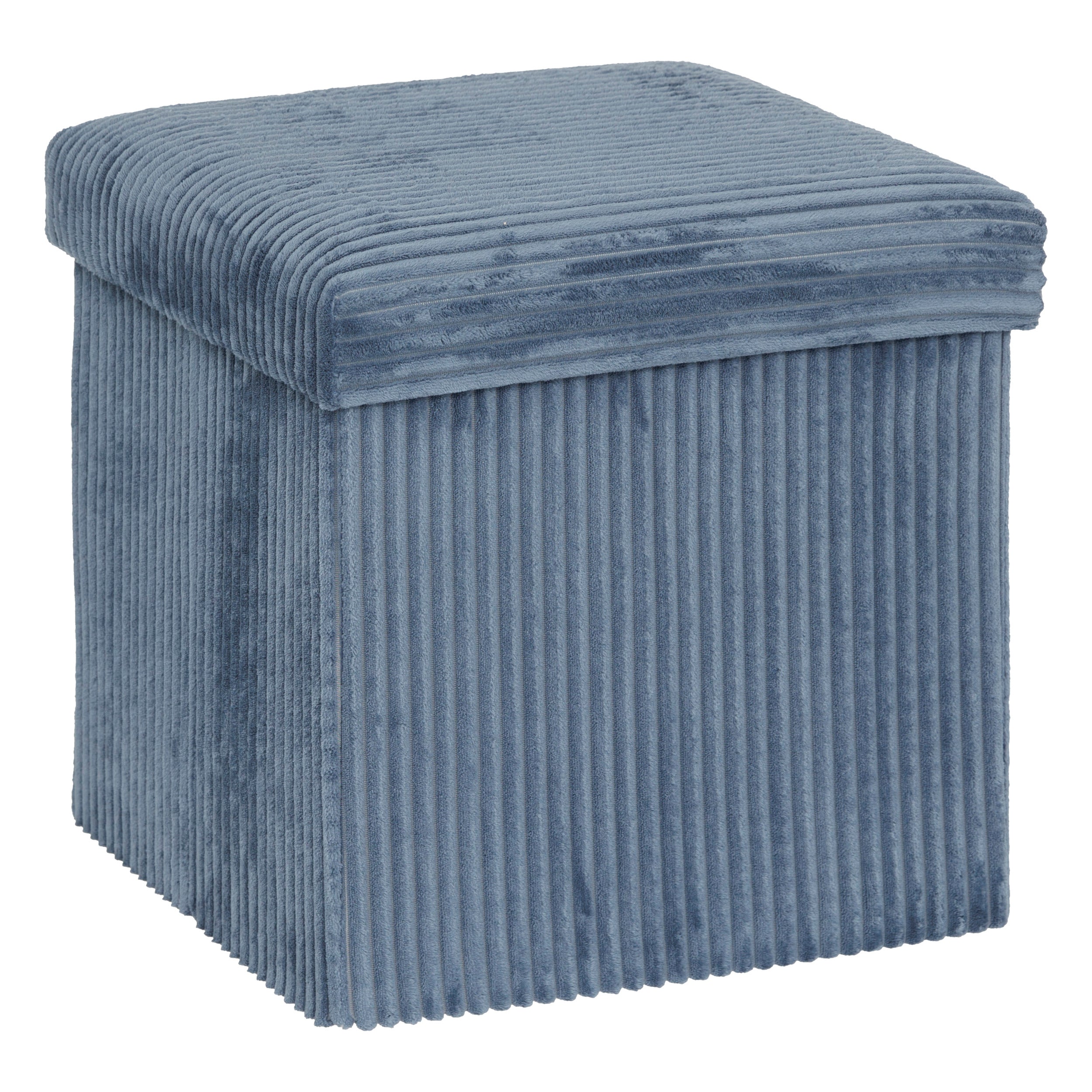 Atmospaa Poef Velvet - 76x38x38cm - faltbar - Inkblauw
