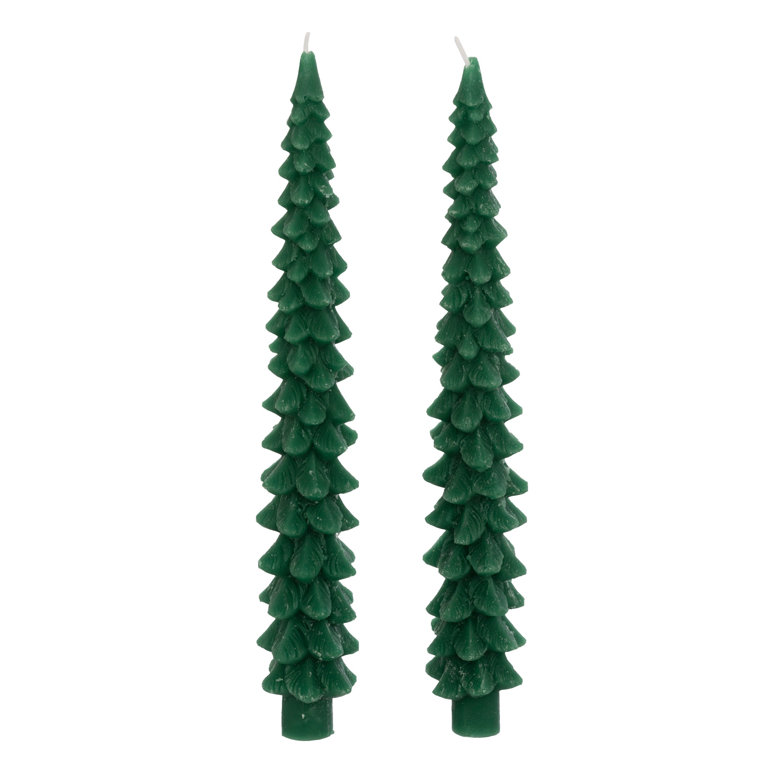 Fééric Lights and Christmas Kerstboom Kaars - Set van 2 stuks - H25cm - Groen