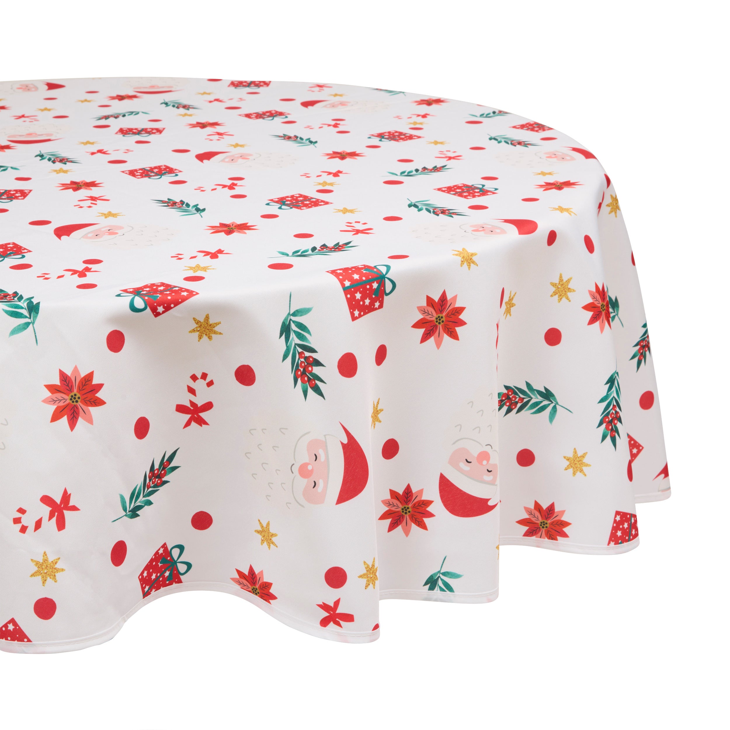 Tablecloth Linen anti stain - Round - Dia 180 cm - Anti stain - Beige