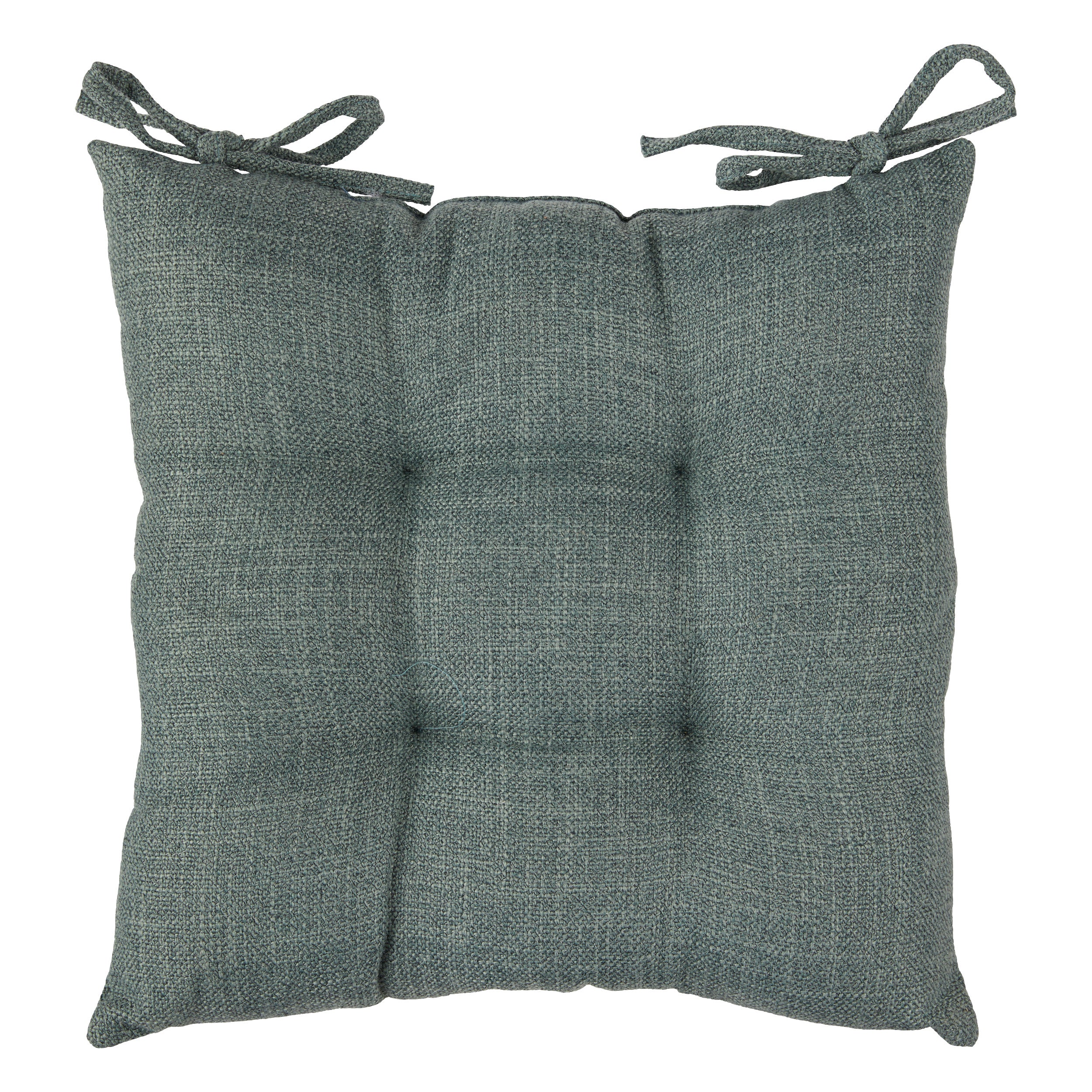 Atmosphera Stoelkussen Clem 38x38cm - Met 2 lintjes - 100% polyester - Limoengroen