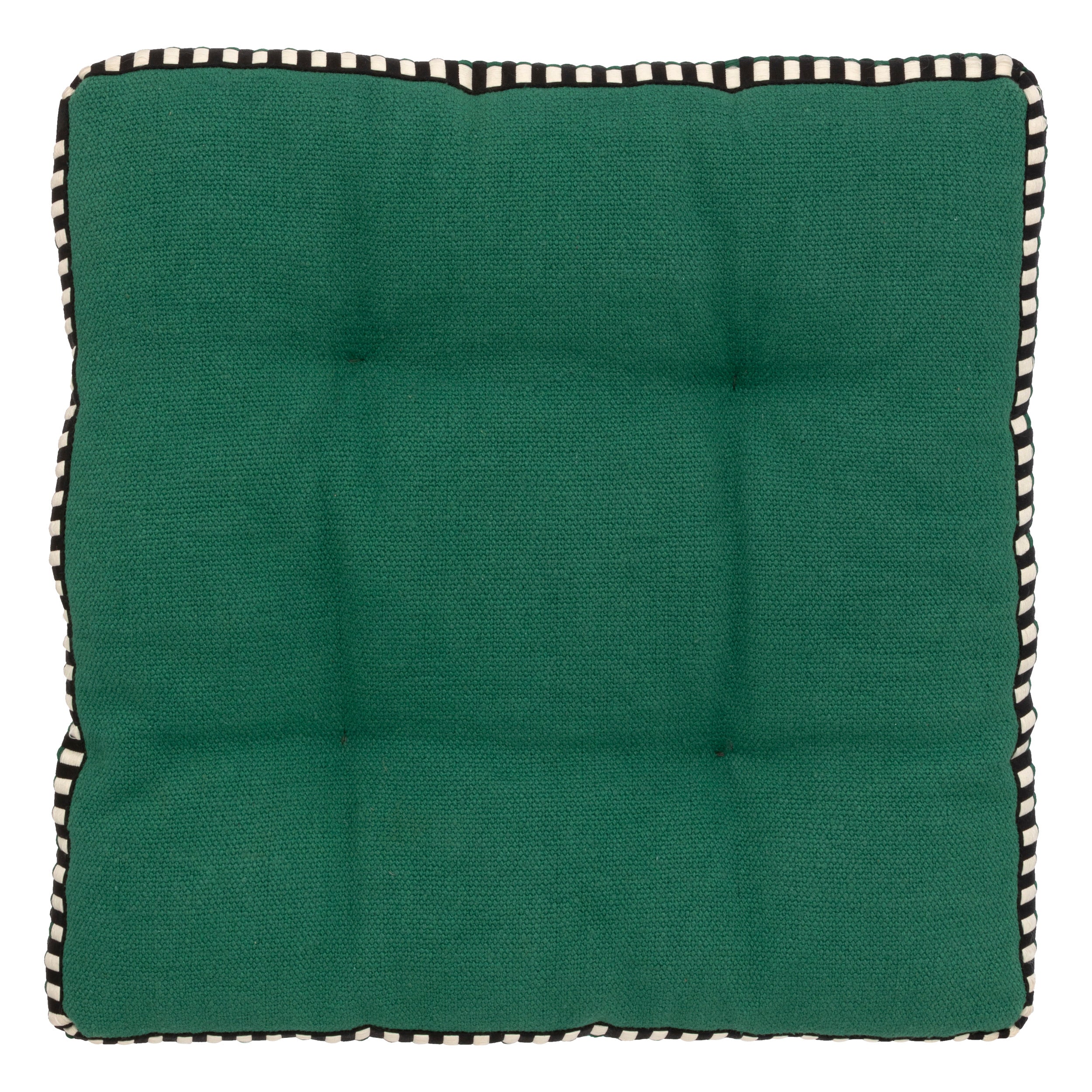 Atmosphera Coussin de chaise Loria 38 x 38 cm - Avec 2 rubans - 100% coton - Vert céladon