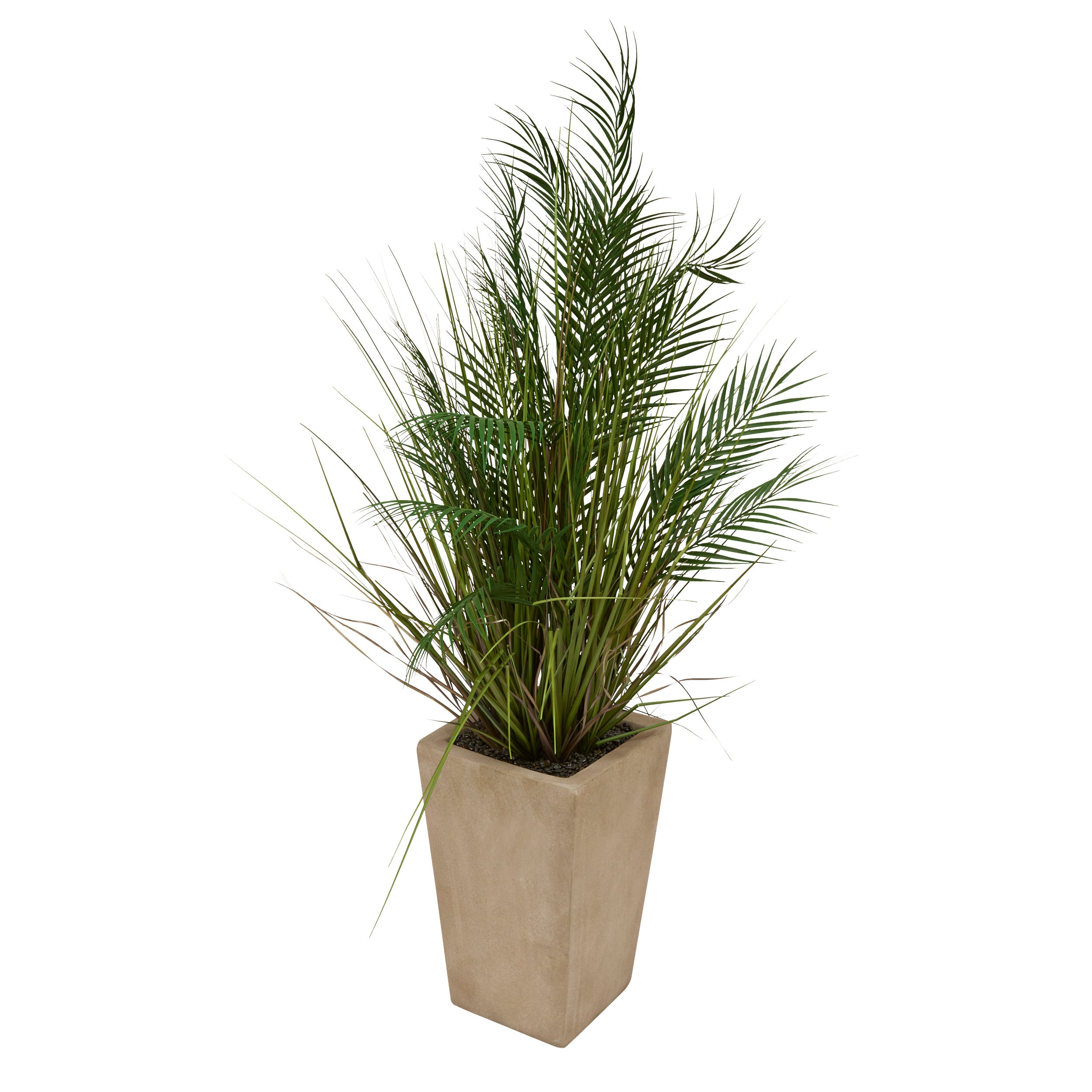 Atmosphera artificial plant hanging plant with pot - 16x16x31cm - black/green