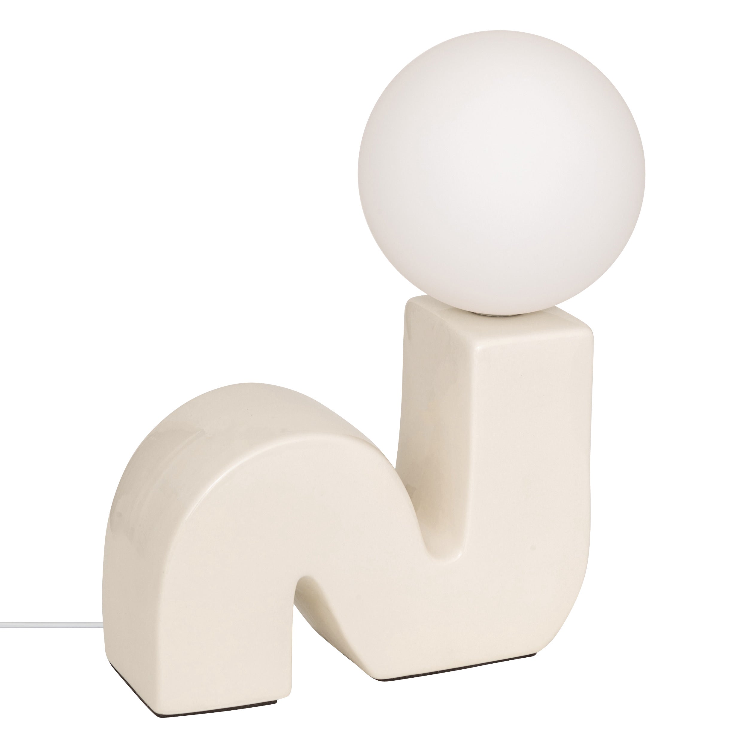 Lampe de table Rafa atmosphère - Ø18xh37cm - beige