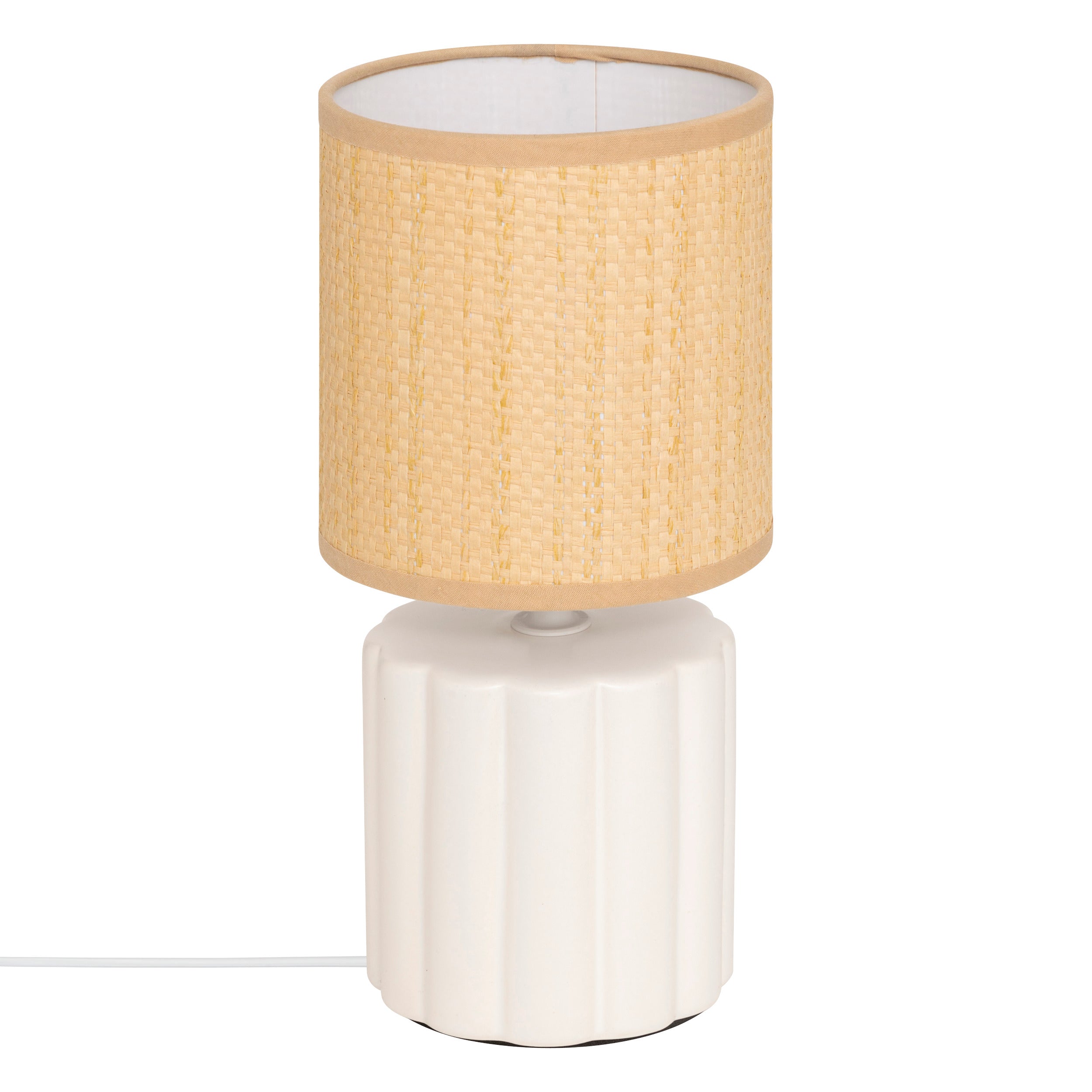 Atmosphera Hyacint Sphere Table Table Lampe - Ø22xh37cm - blanc / beige