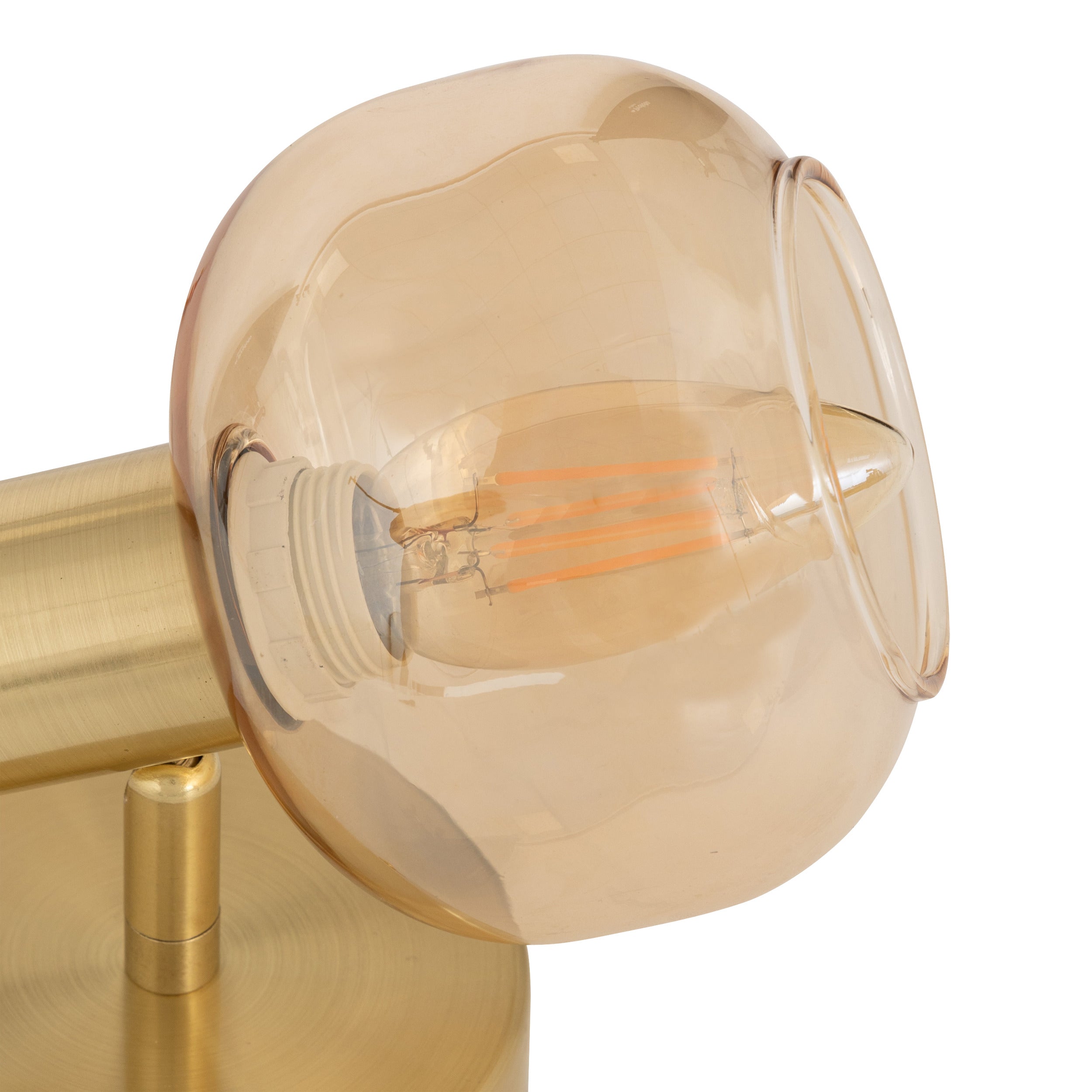 Atmosphera Pilia Wandlamp - 10x16x10cm - Goud/Amber