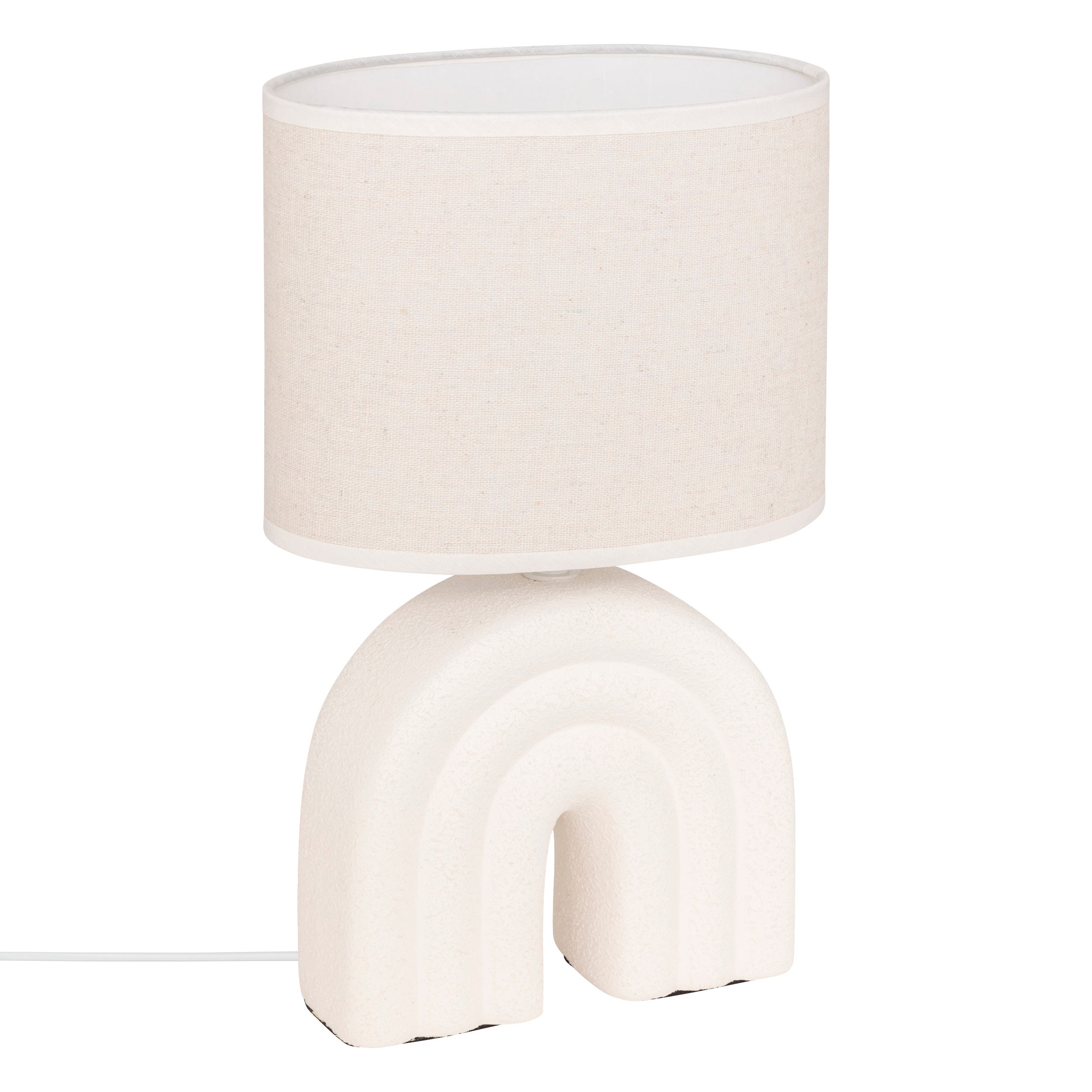 Atmosphera Gabin Tafellamp - 20x11x32cm - Wit