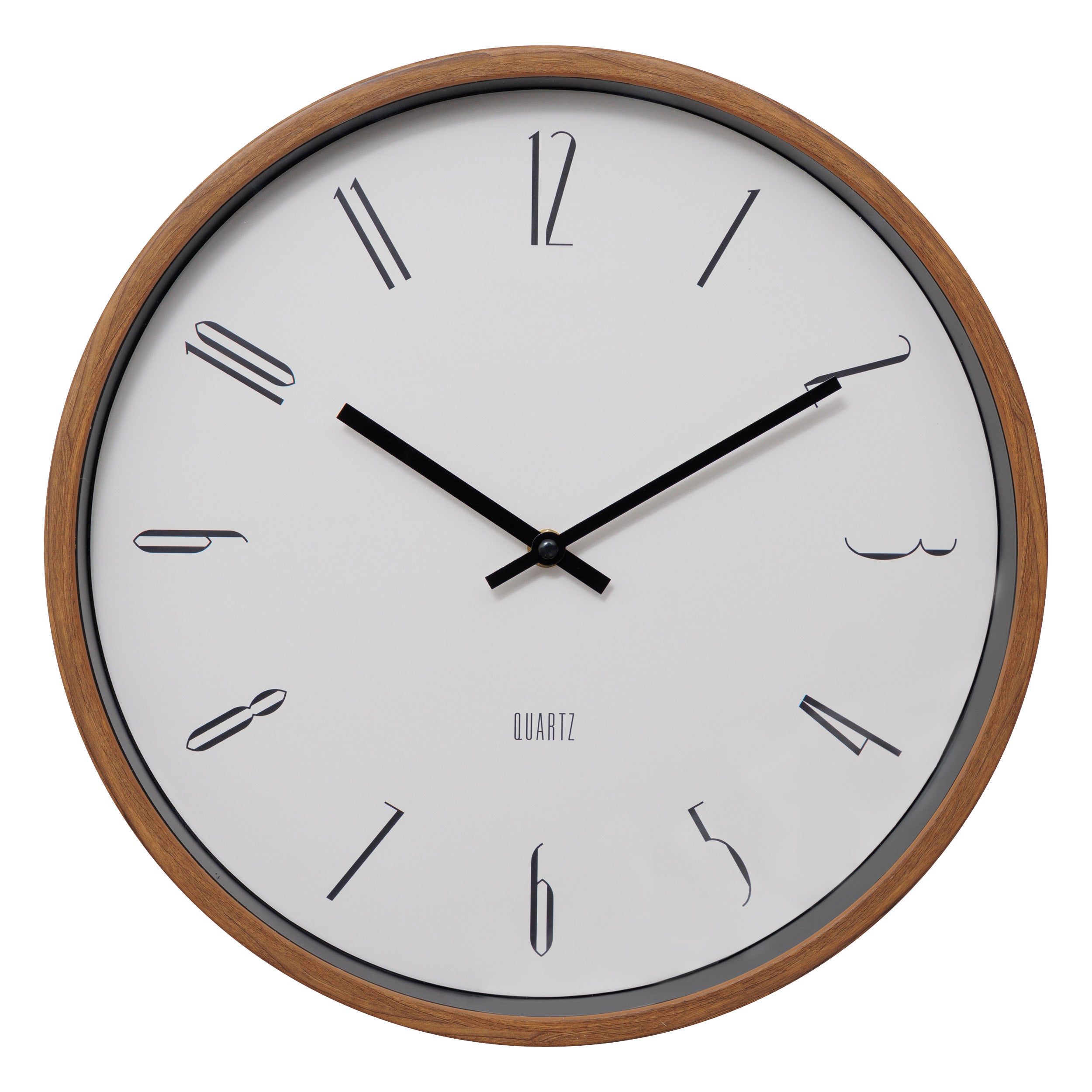 Atmosphera Ivana Wall Clock - Wood - Plastic - Dia 38 cm