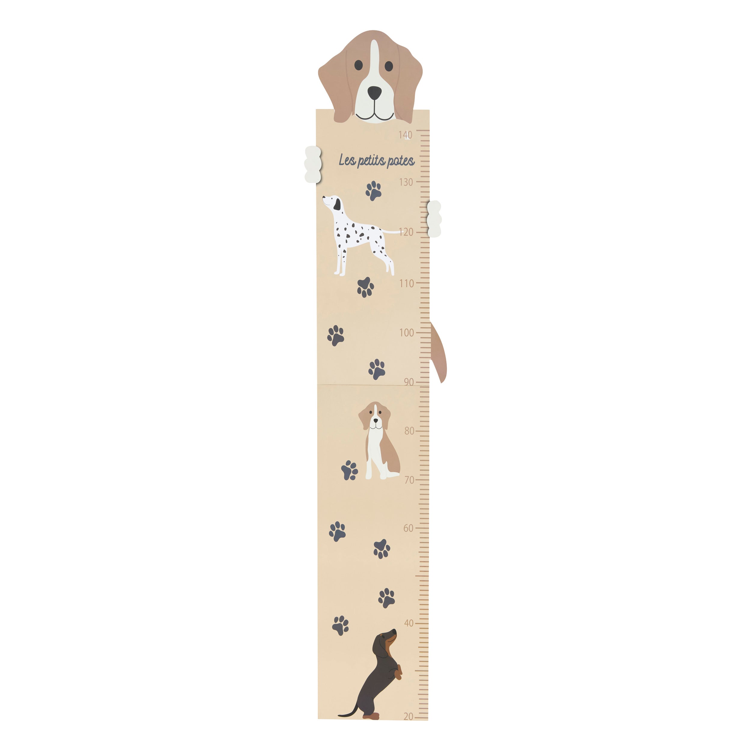 Atmosphera Kids Groeimeter Woef - Kindermeetlat - B29xH140cm - Beige