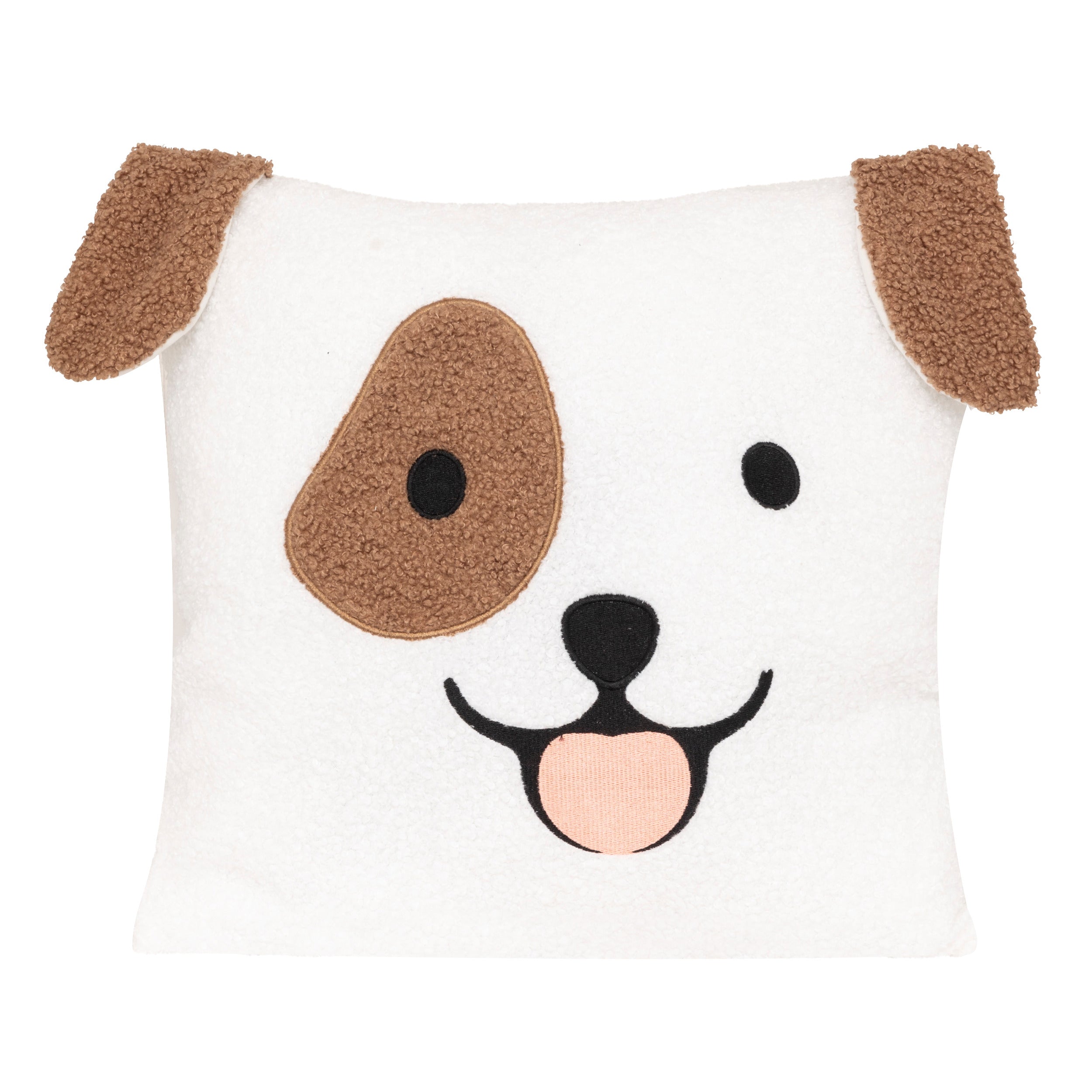 Atmosphera Kids Woef Sierkussen - 40x10x40cm - Wit/Bruin