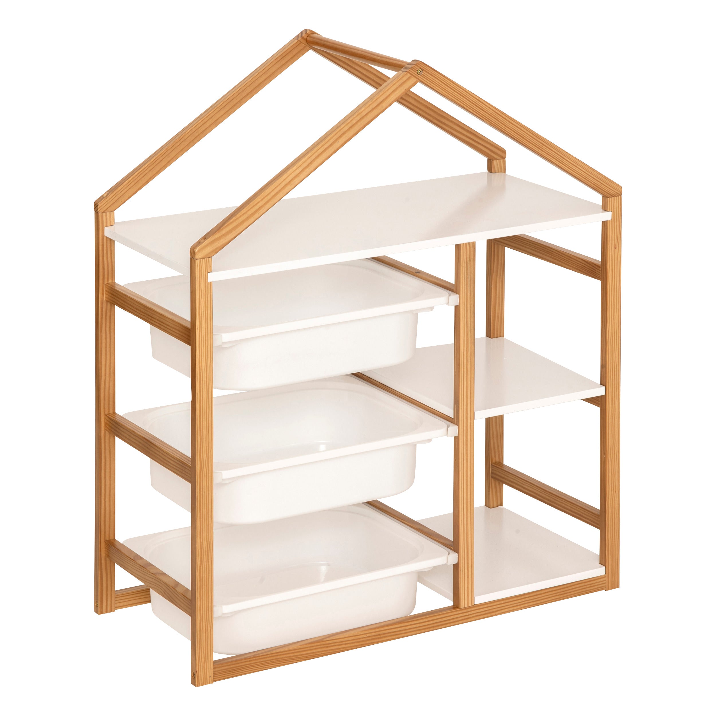 Atmosphera Kids Opbergmeubel met 3 bakken - 68x30x82cm - Wit