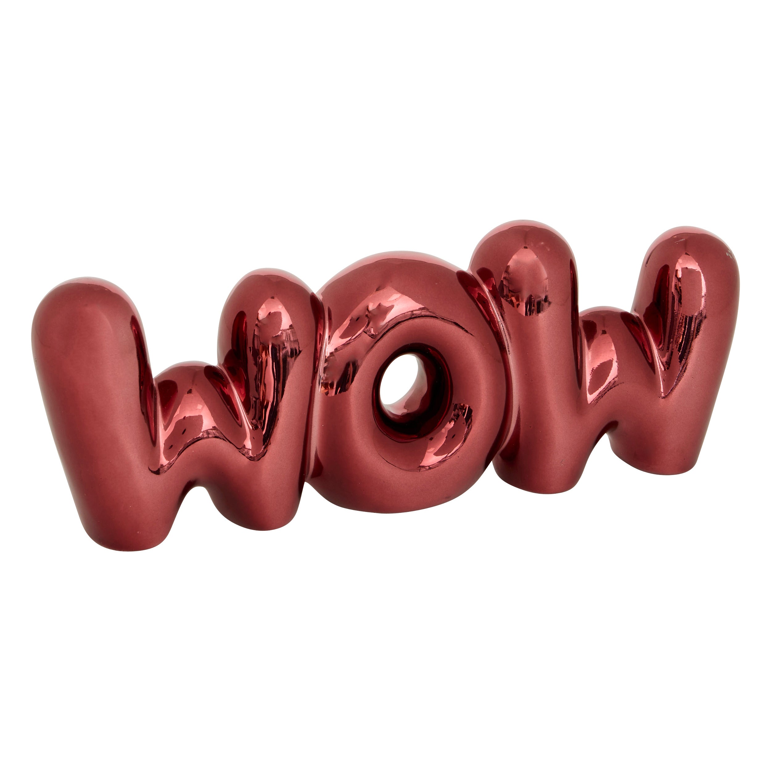 Atmosphera Beeldje Chéri Wow - Dolomiet - 22x4xH9cm - Donkerroze