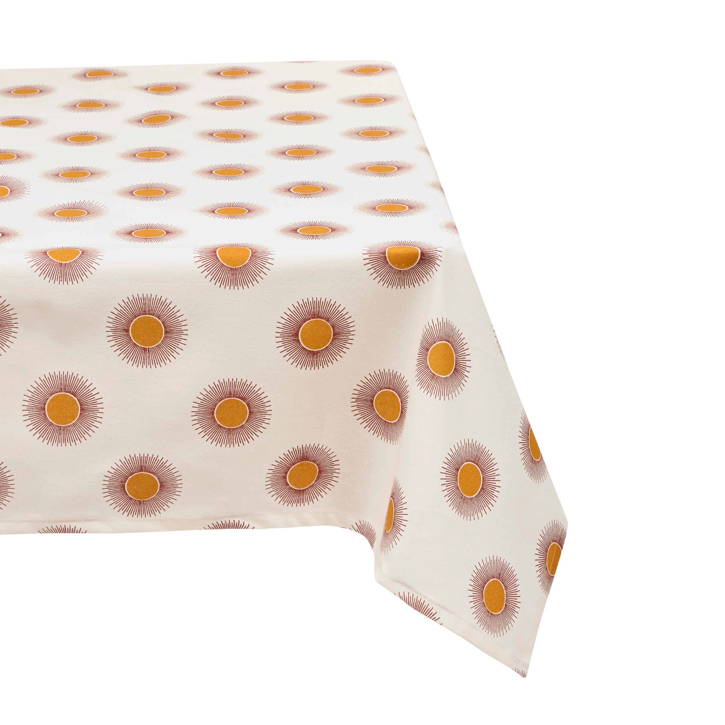 Atmosphera Solaris Tafelkleed katoen - 150x250cm - Amber/Wit