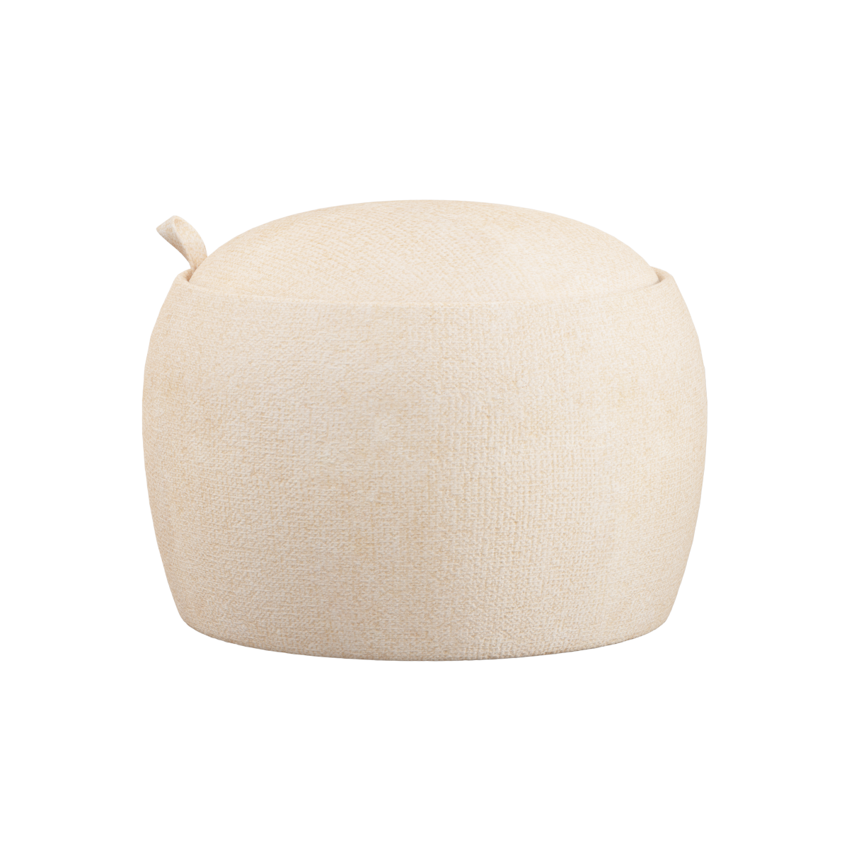 Pouf double pliant Lysandre en velours - Gris - L 75,7 x P 37,5 x H 38 cm
