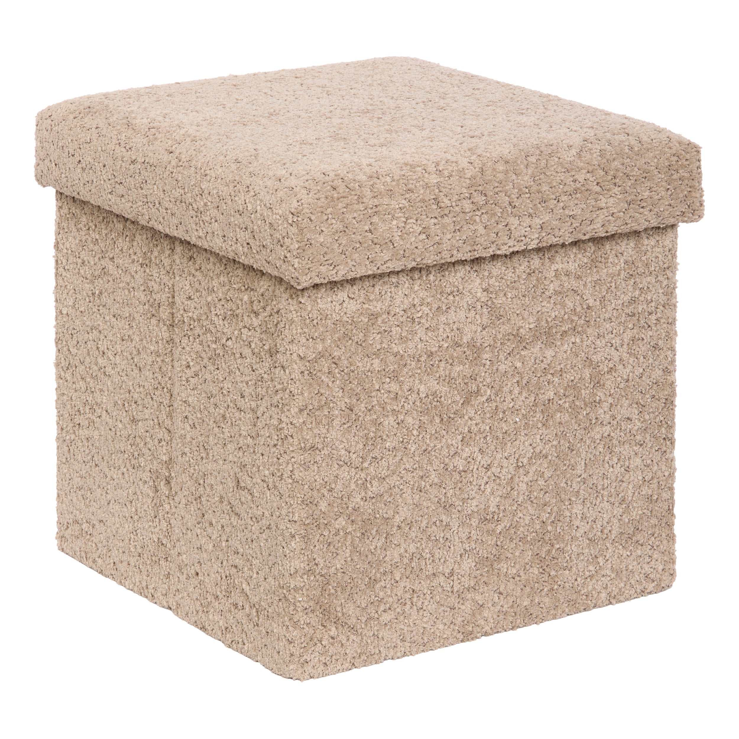 Atmosphera Velvet Pouf with Storage Space - Gray