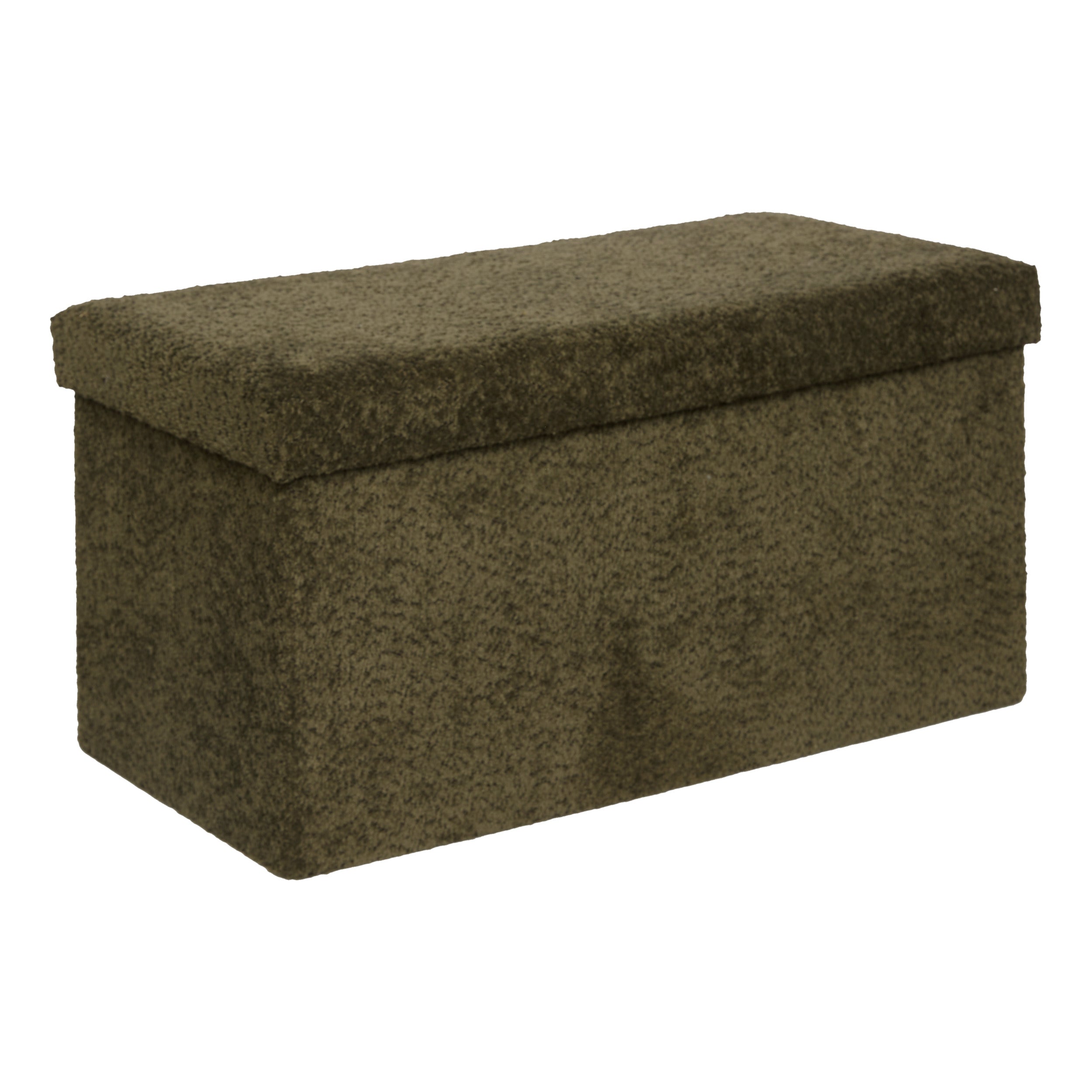 Atmosphera Velvet Pouf with Storage Space - Gray